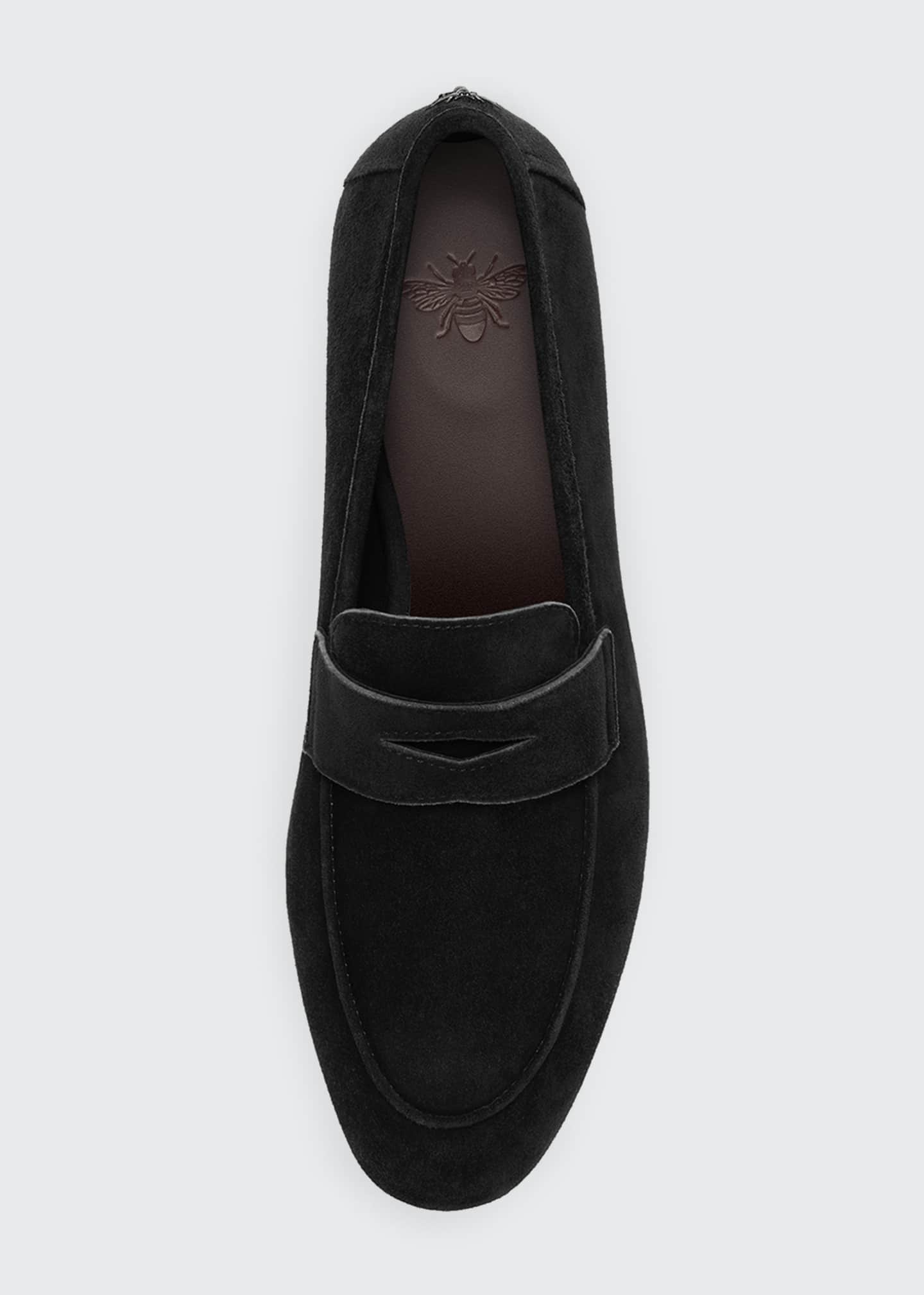 Bougeotte Suede SlipOn Penny Loafer Bergdorf Goodman