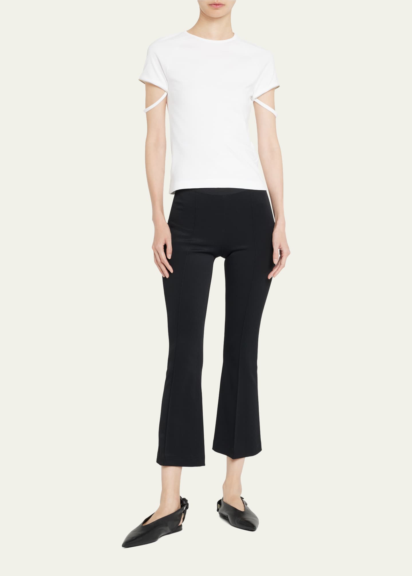 Black Flared Leggings by Helmut Lang on Sale