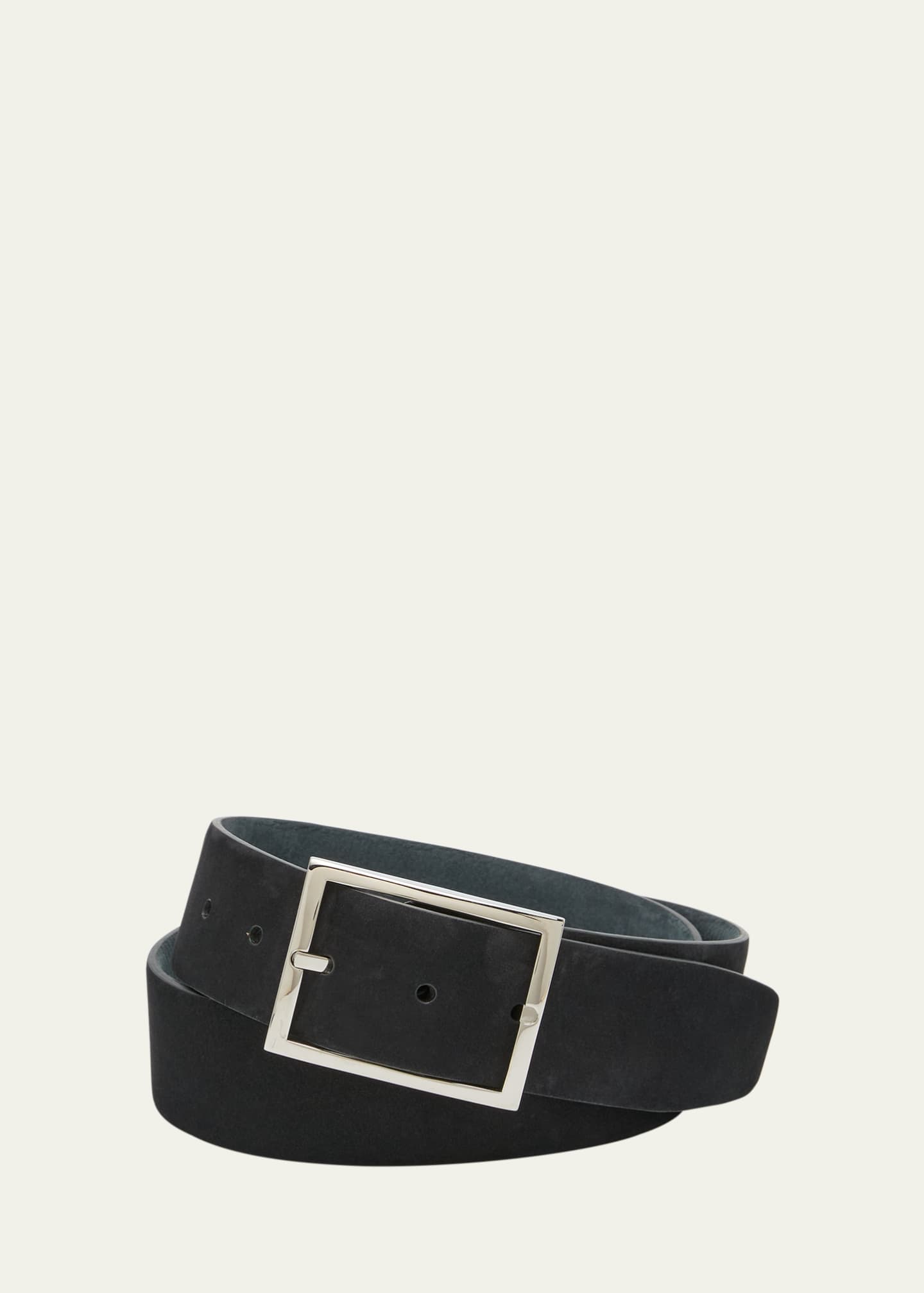 Simonnot Godard Reversible Nubuck Suede Belt Image 1 of 2