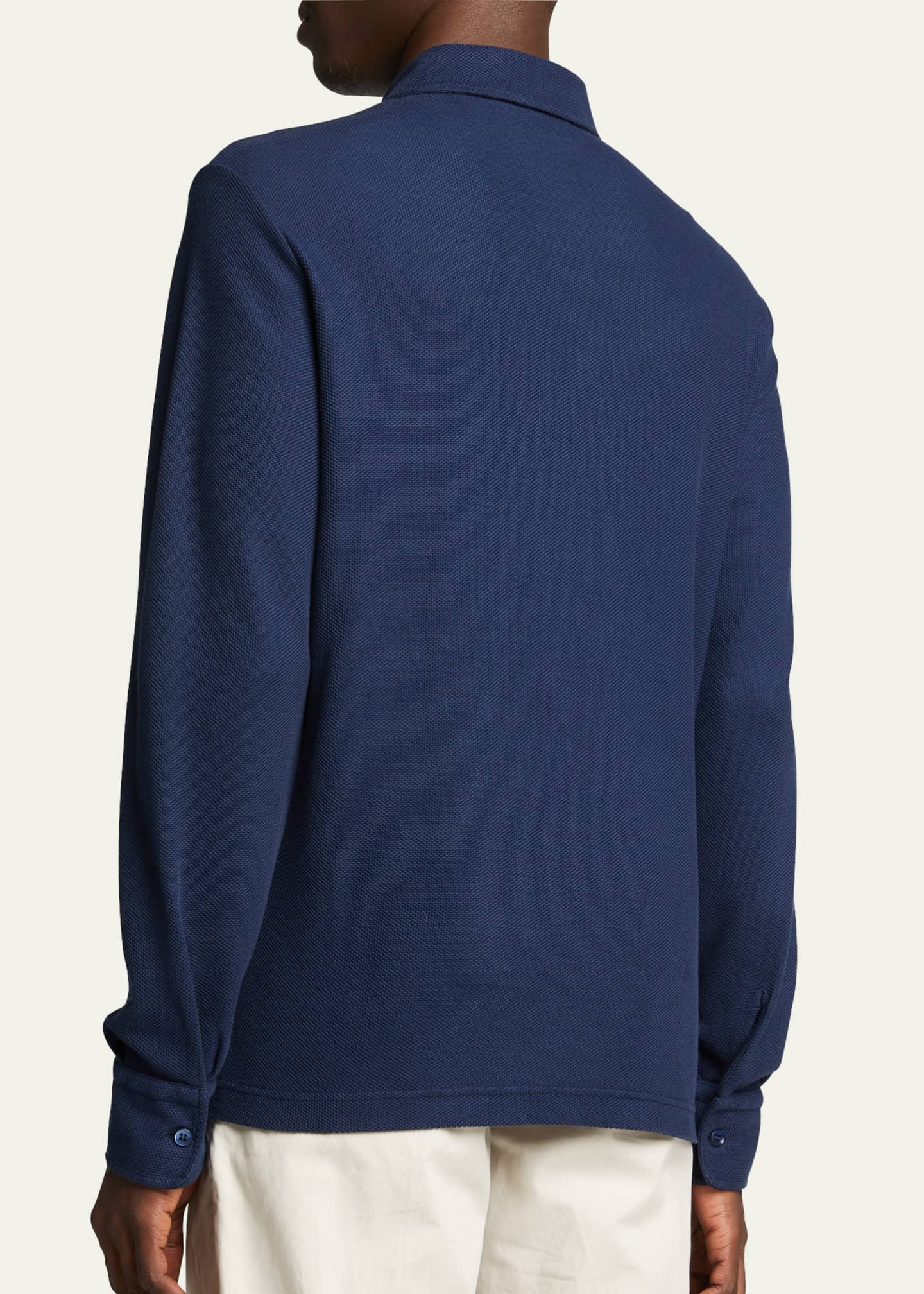 Men's Long-Sleeve Pique Polo Shirt