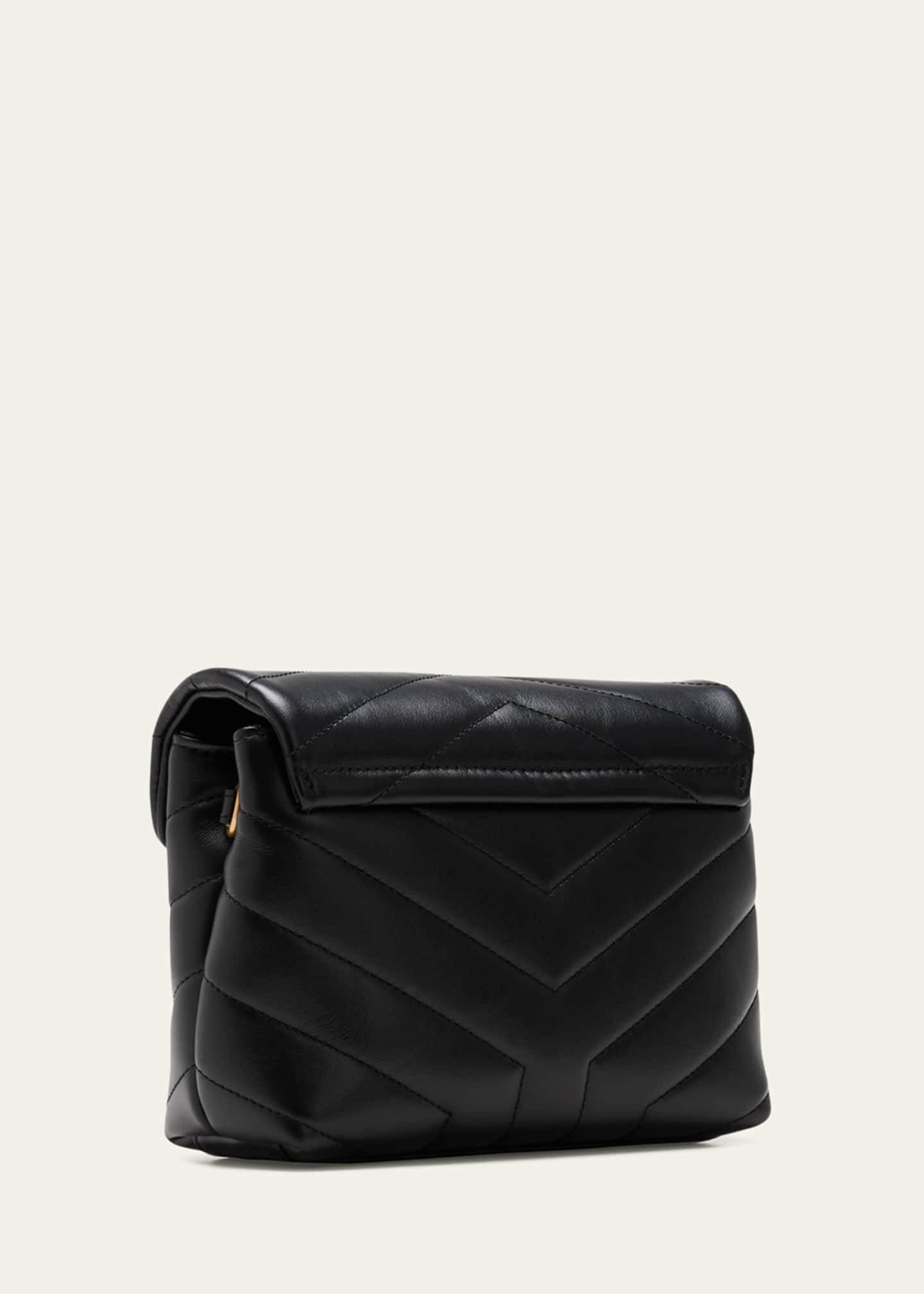 Saint Laurent Loulou Toy YSL Crossbody Bag in Quilted Leather
