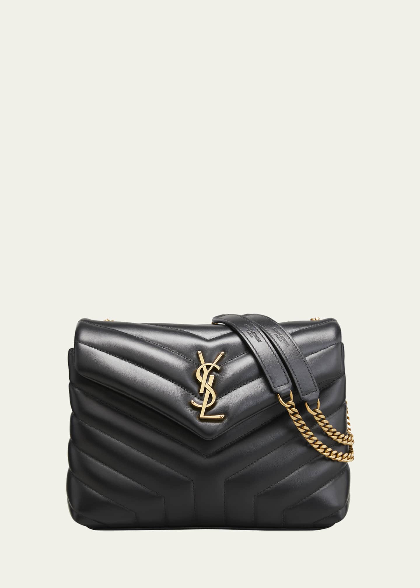 Saint Laurent Small Loulou Leather Shoulder Bag Noir