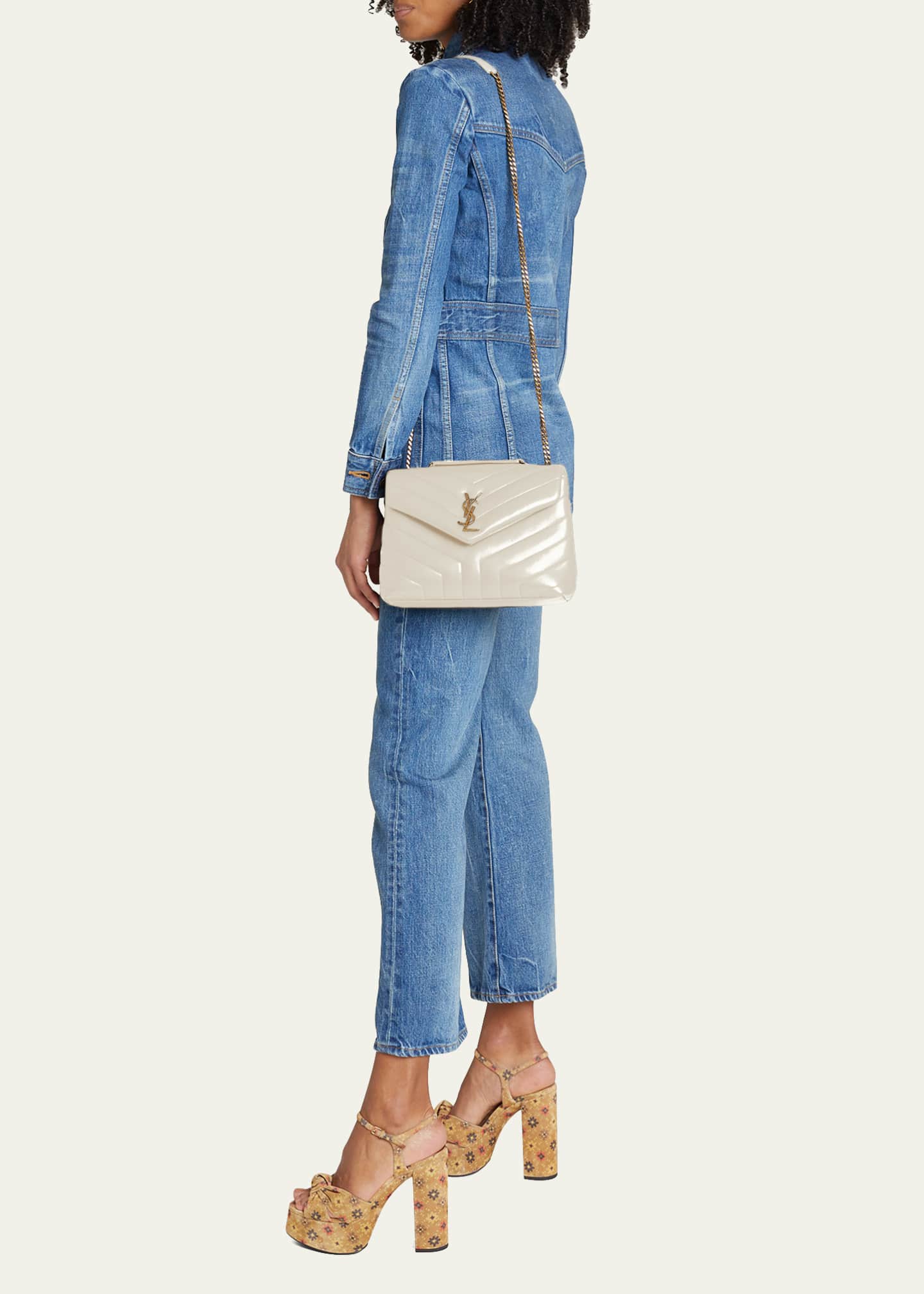 Saint Laurent Loulou Small YSL Shoulder Bag in Quilted Leather Image 5 of 6