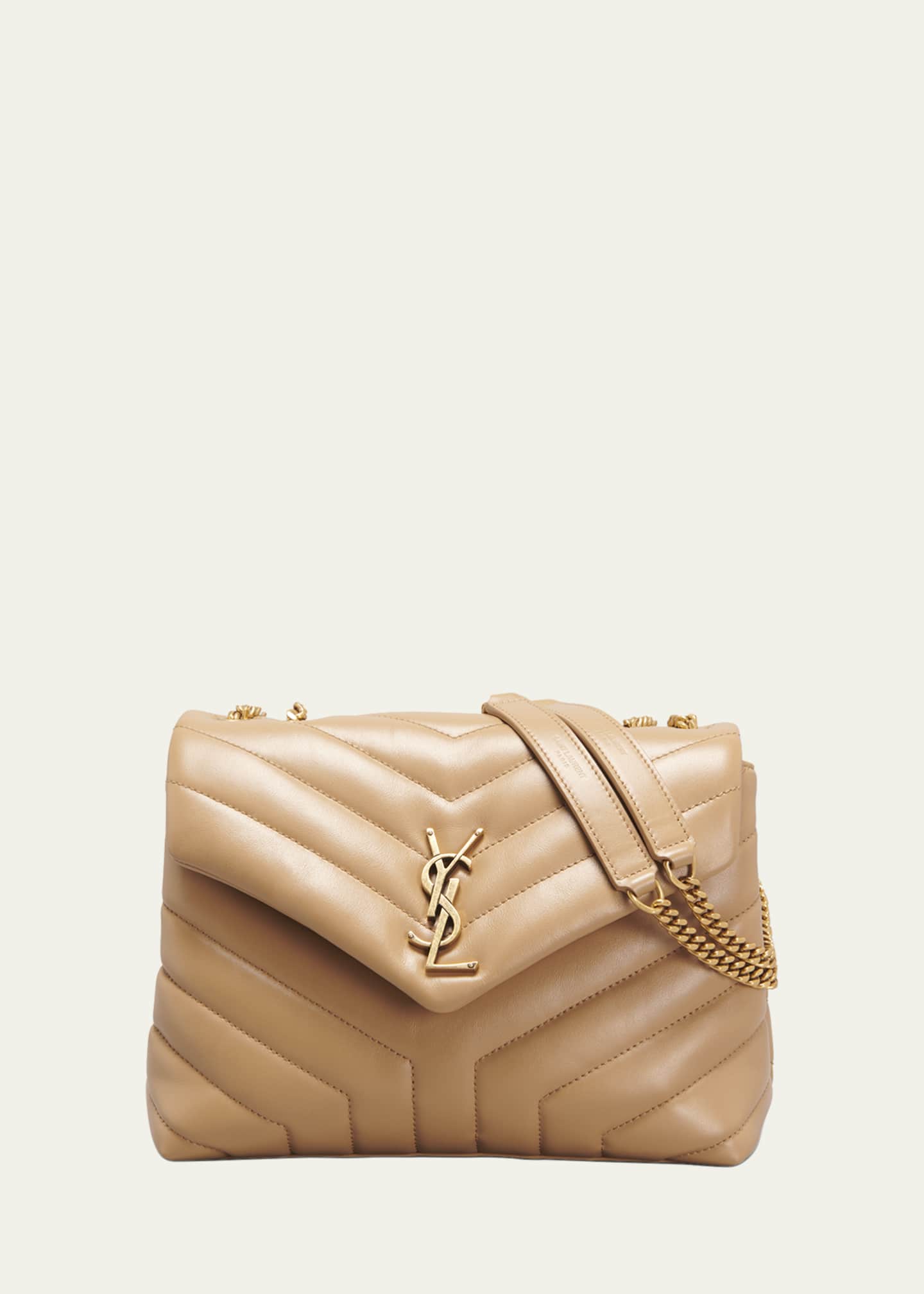 Saint Laurent Loulou Small Matelasse Calfskin FlapTop Shoulder Bag