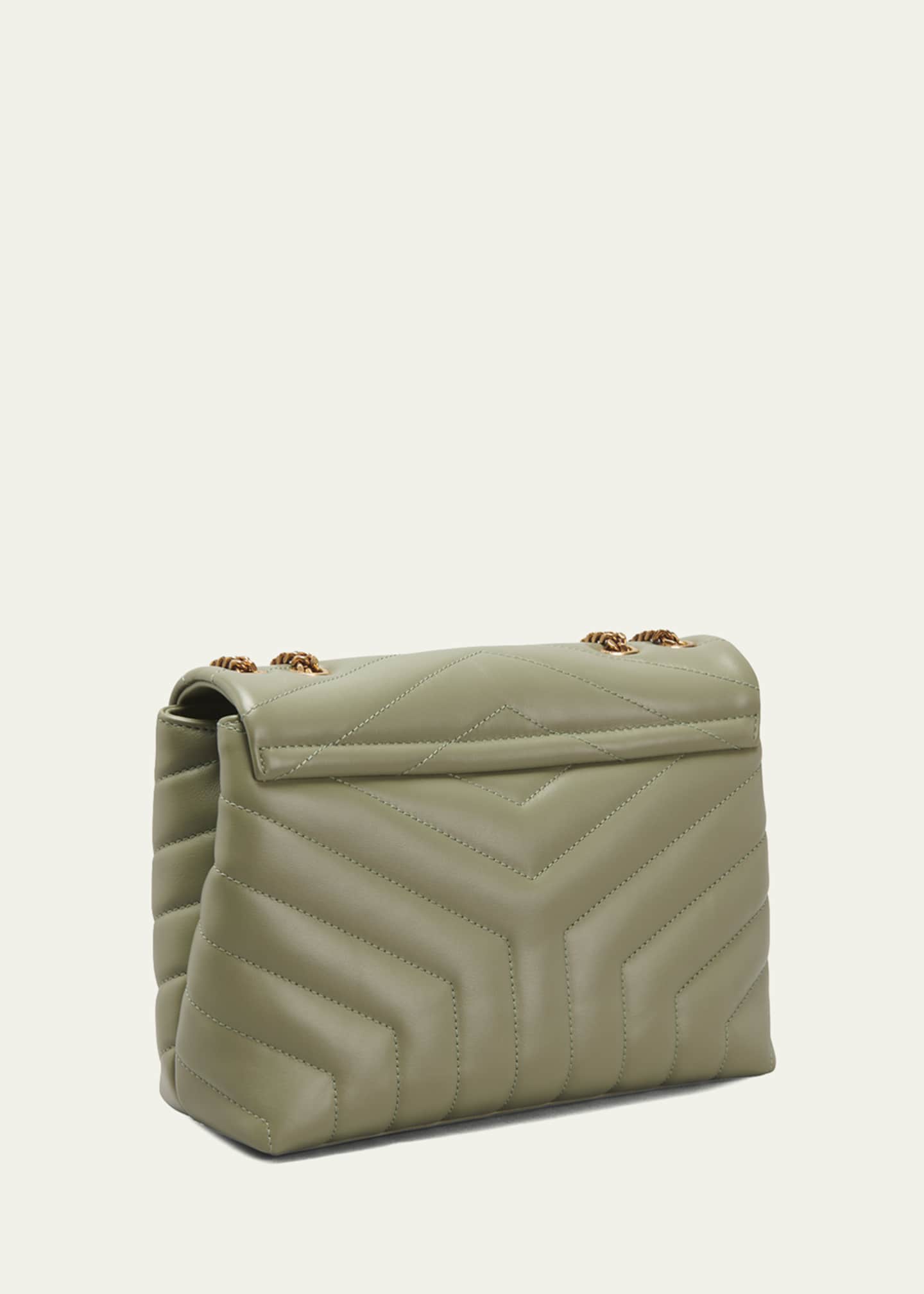 Saint Laurent Loulou Small Matelasse Calfskin FlapTop Shoulder Bag