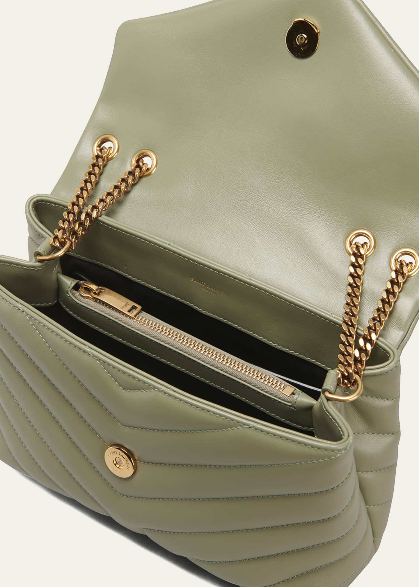 Saint Laurent Loulou Small Matelasse Calfskin FlapTop Shoulder Bag