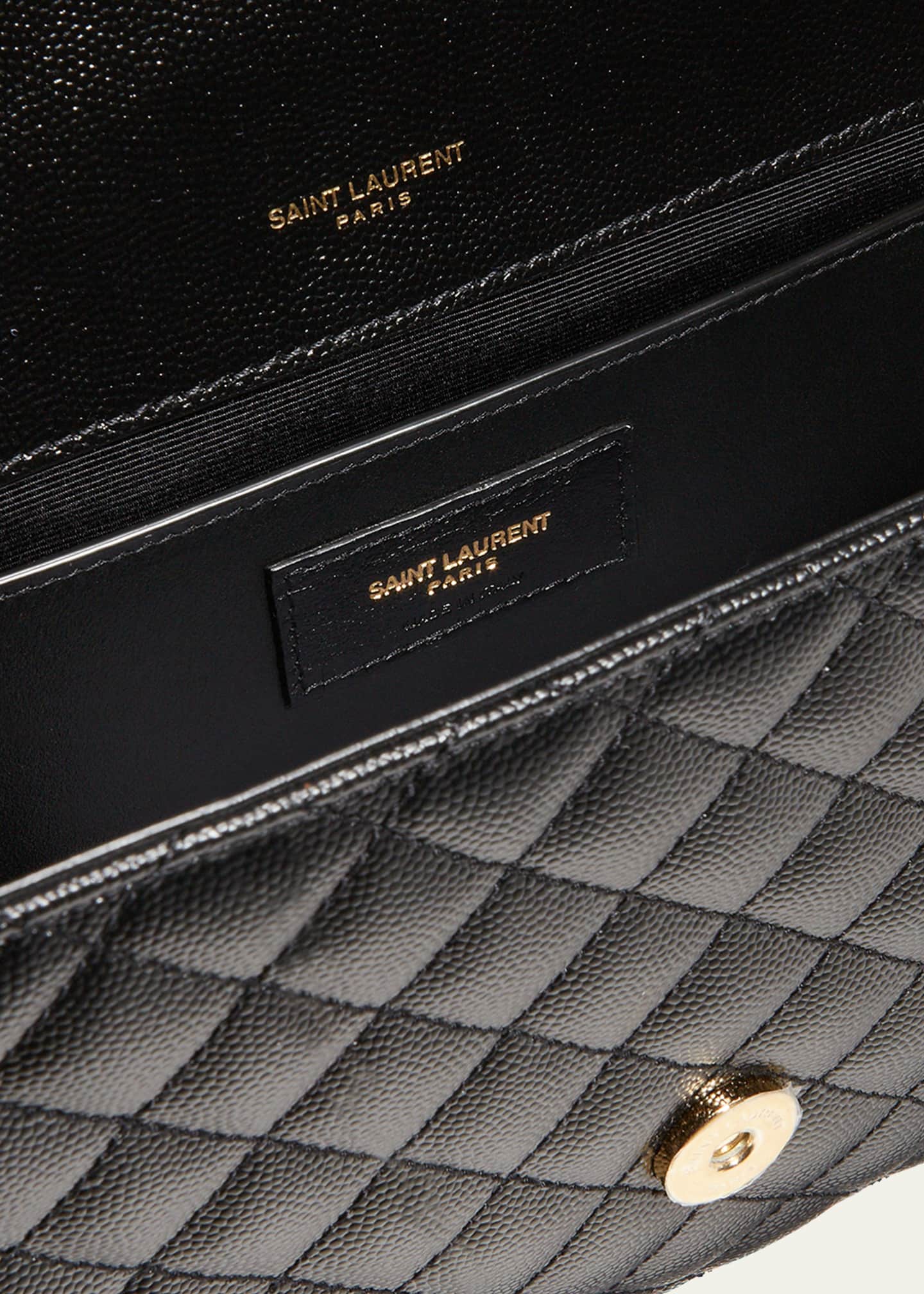 Saint Laurent Sulpice Medium YSL Monogram Leather Triple V-Flap Crossbody  Bag - Bergdorf Goodman