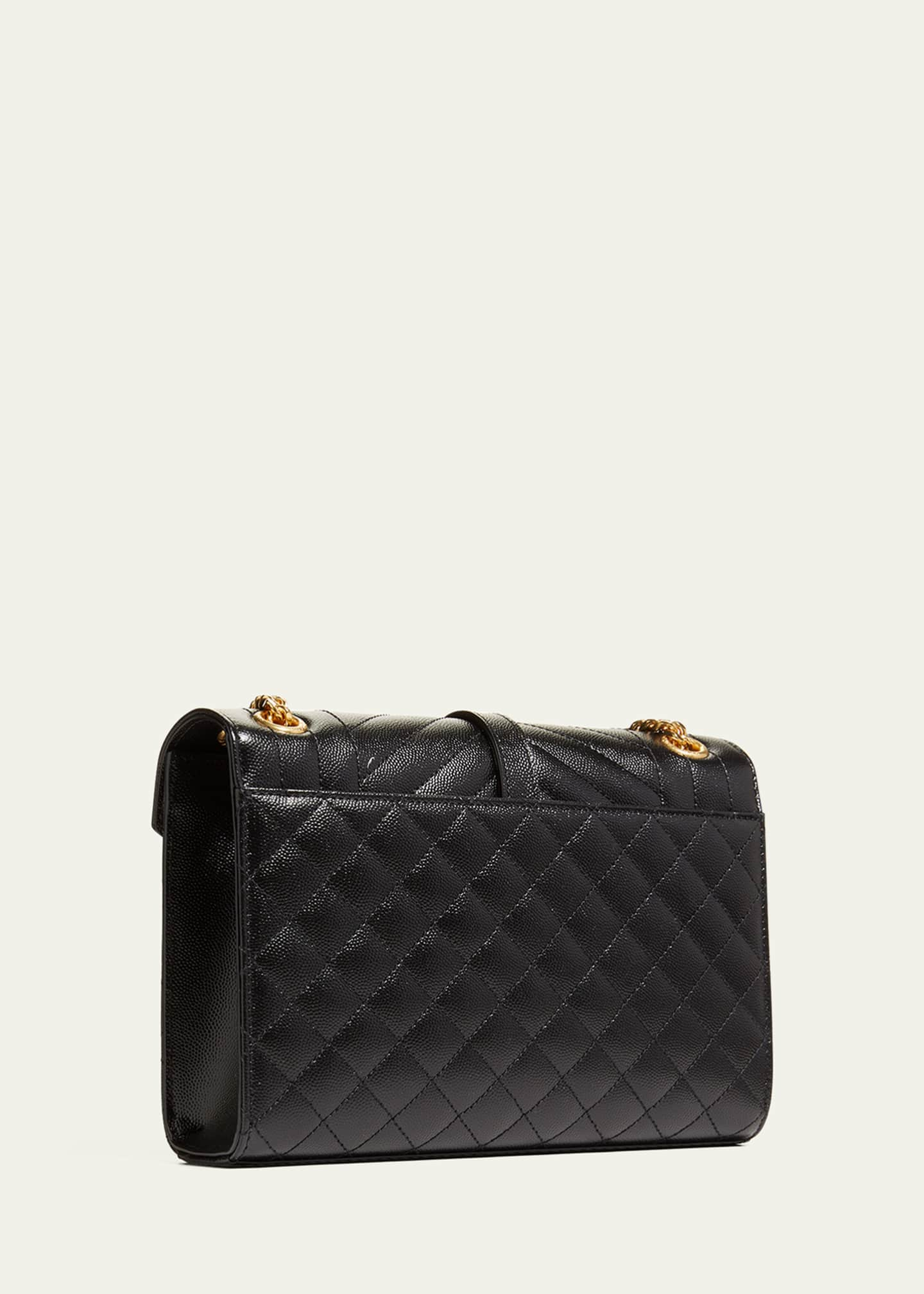 Saint Laurent Medium YSL Envelope Quilted Chain Shoulder Bag