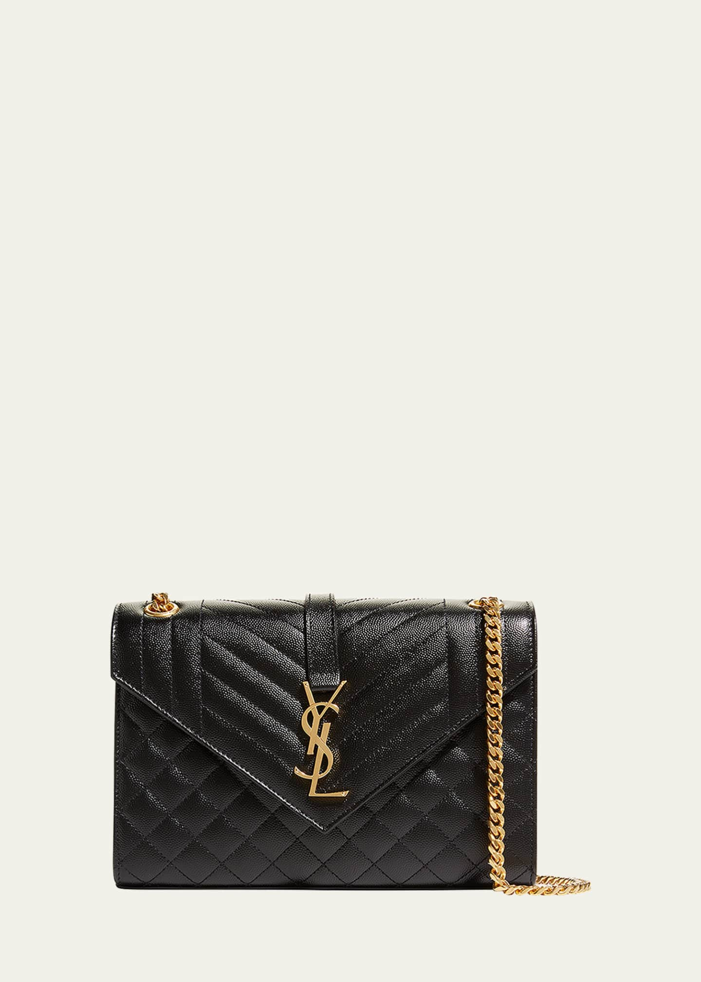 Saint Laurent Medium YSL Envelope Chain Shoulder Bag