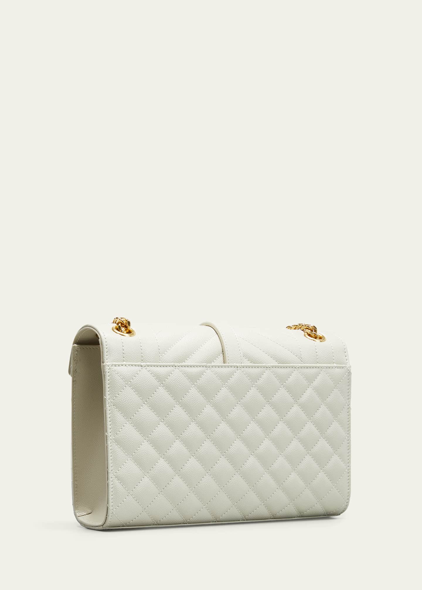 Saint Laurent Envelope Triquilt Medium YSL Shoulder Bag in Grained