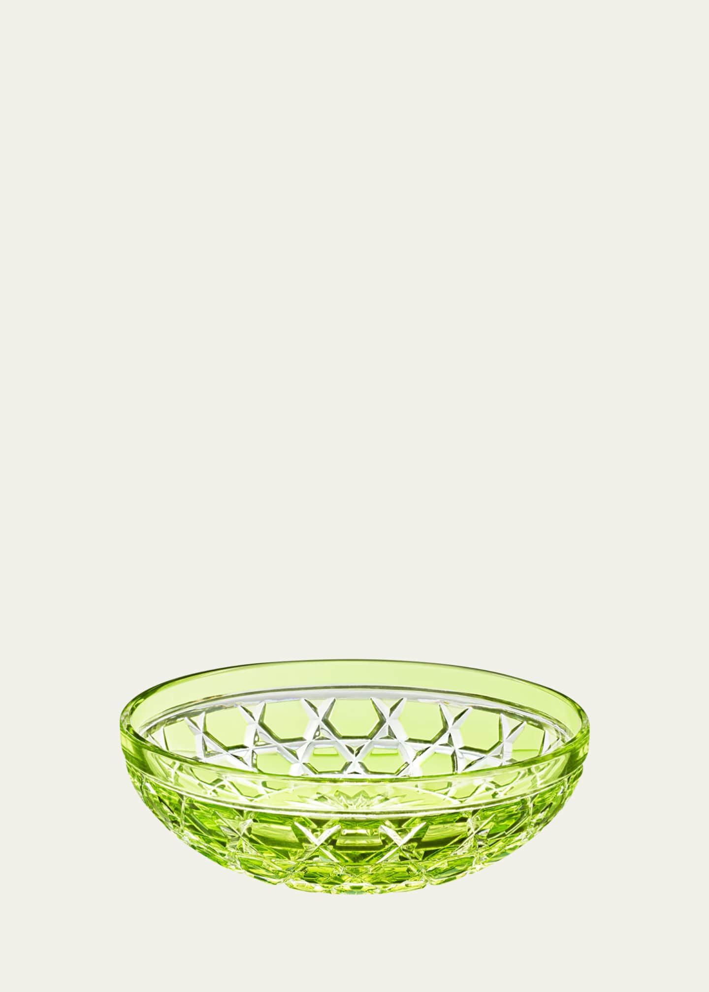 Saint Louis Crystal Royal Small Bowl, Chartreuse