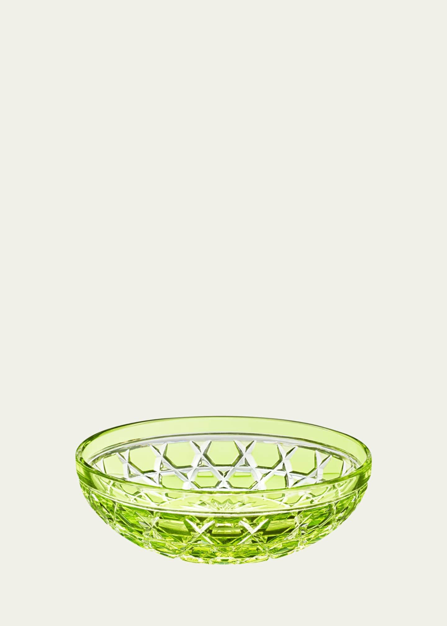 Saint Louis Crystal Royal Small Bowl, Chartreuse