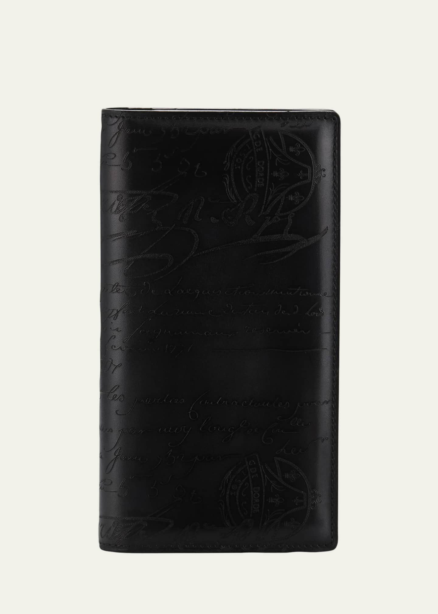 Berluti Men's Ebene II Scritto Leather Long Wallet