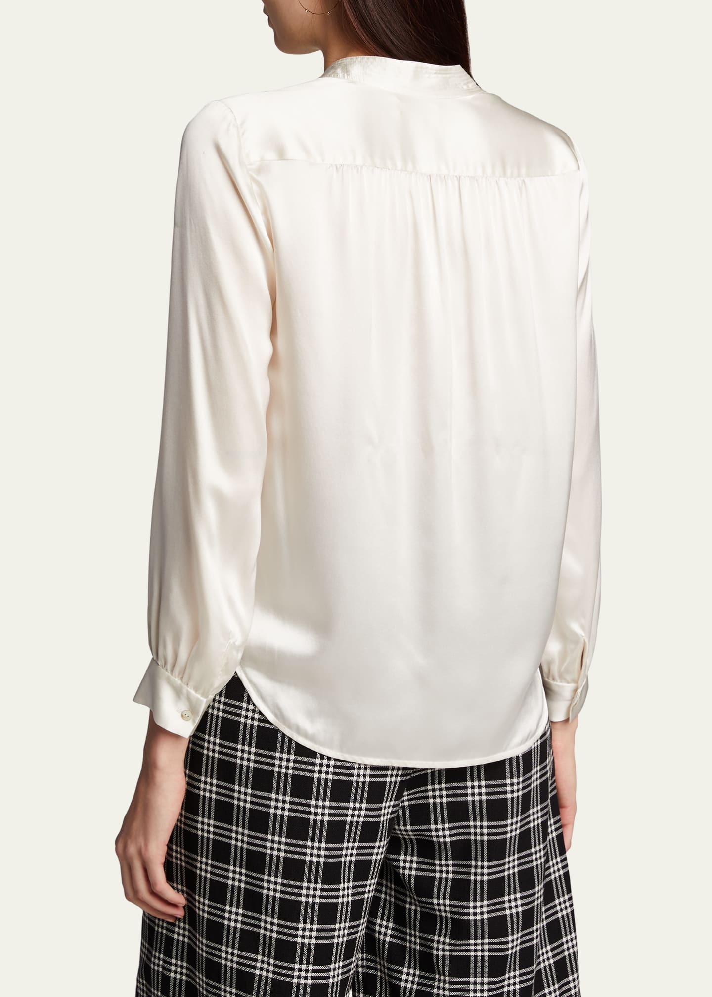 EMMA Silk Button Down Blouse