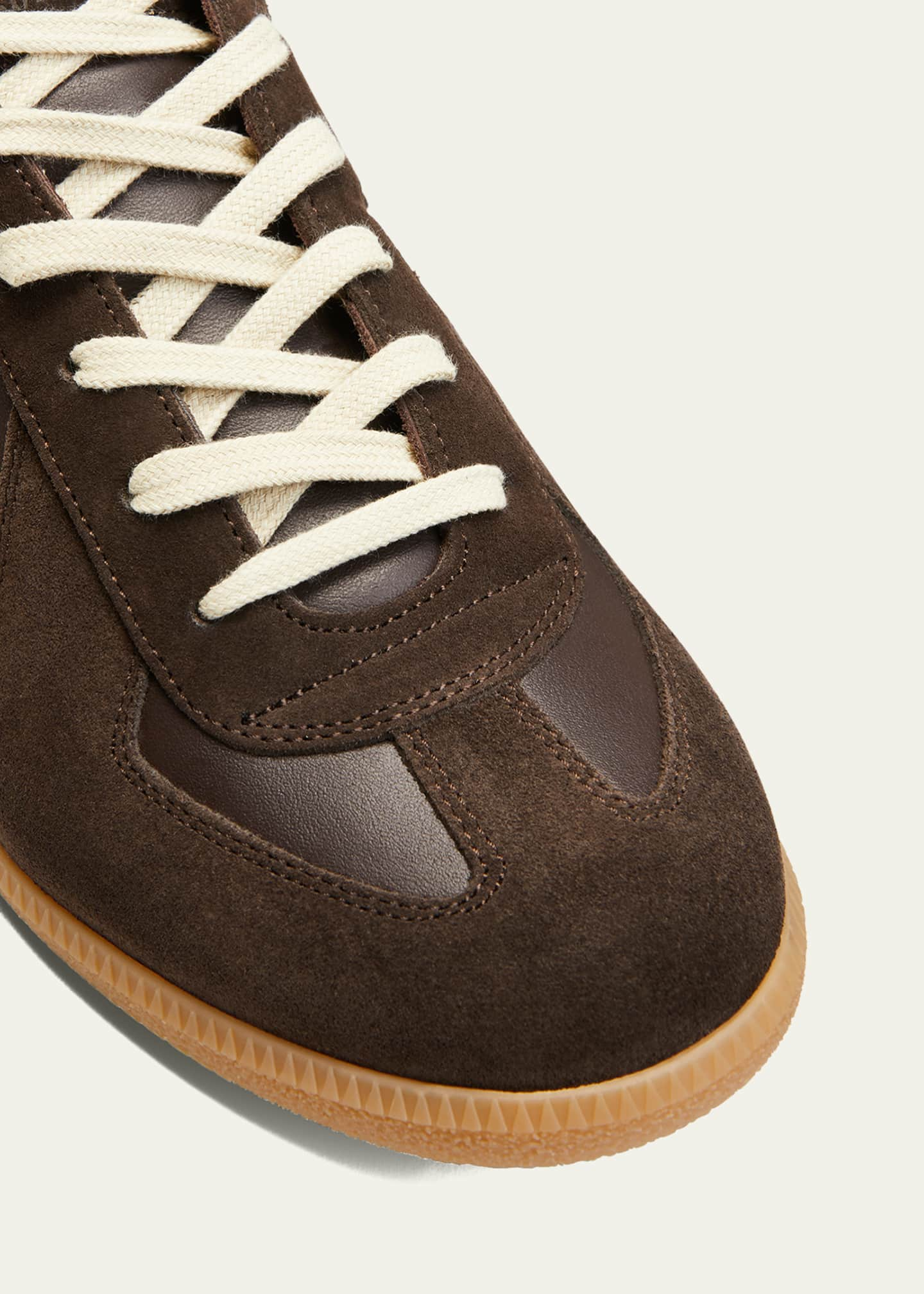 Maison Margiela Men's Replica Leather/Suede Low-Top Sneakers