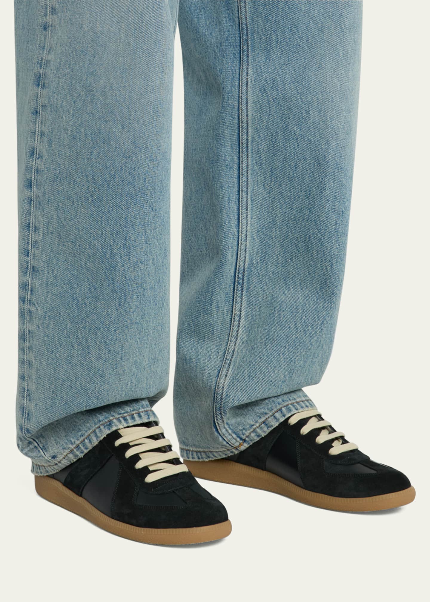 Maison Margiela Men's Replica Leather Low-Top Sneakers - Bergdorf