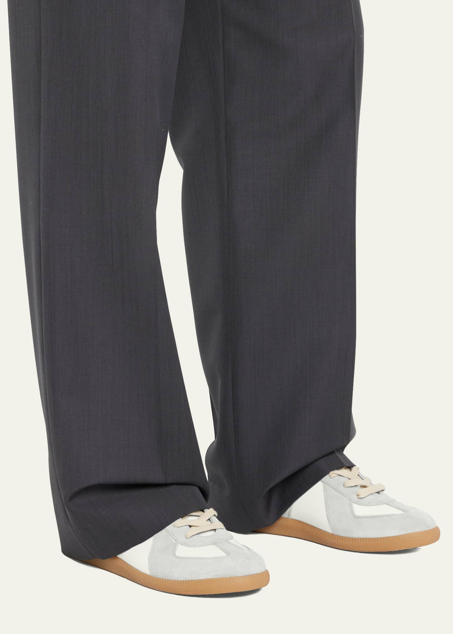 Maison Margiela Men's Replica Leather Low-Top Sneakers Image 2 of 6