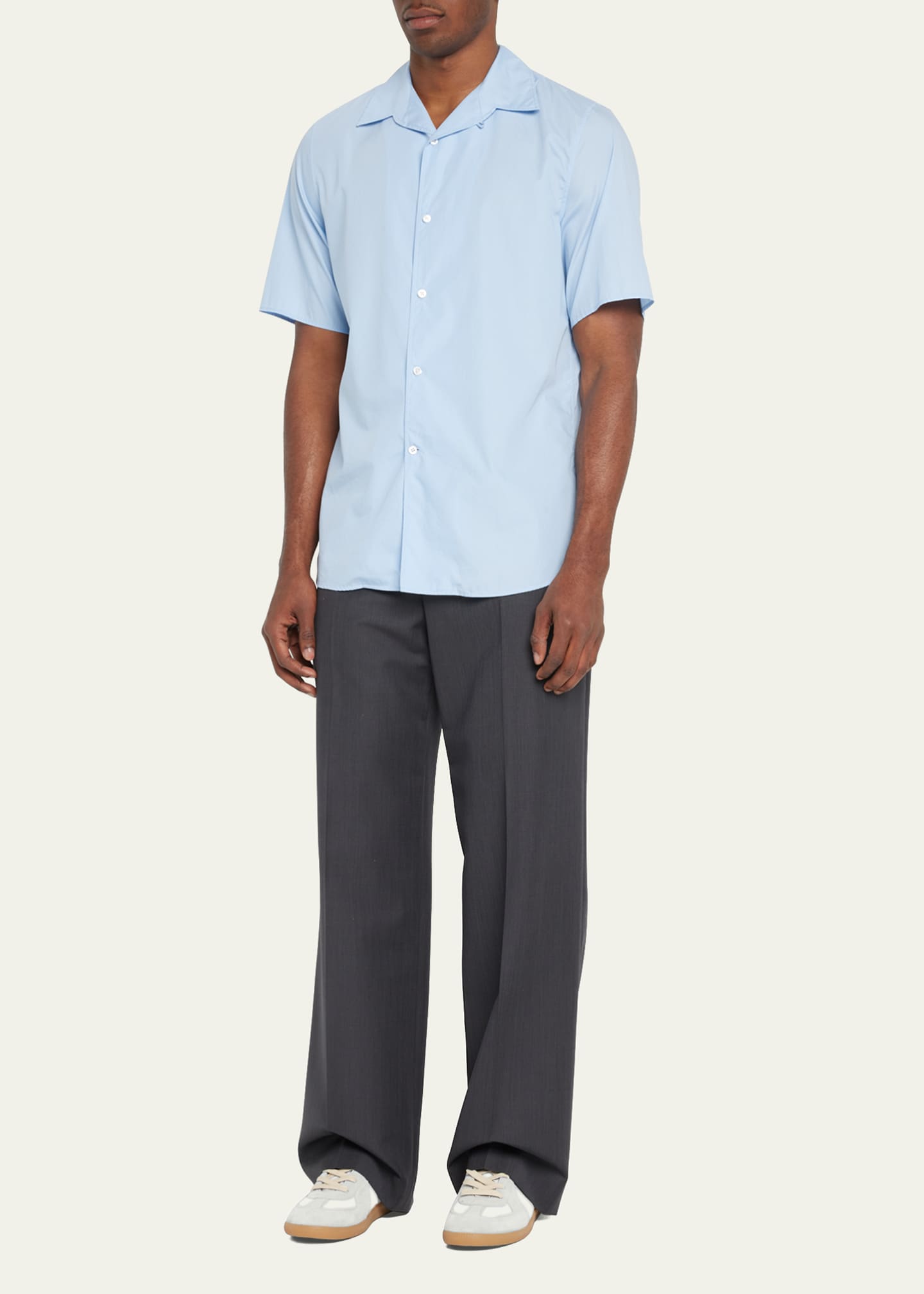 Maison Margiela Men's Replica Leather Low-Top Sneakers Image 3 of 6