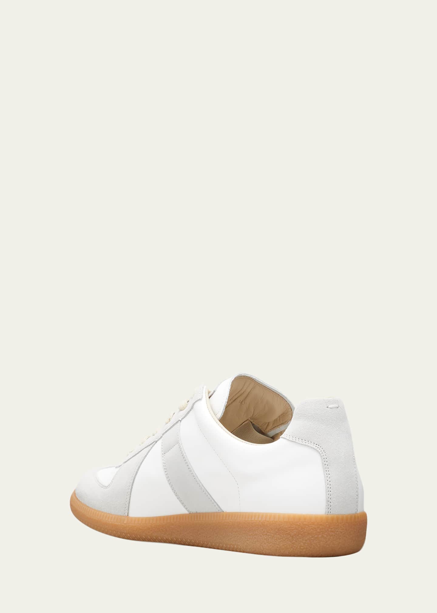 Maison Margiela Men's Replica Leather Low-Top Sneakers Image 4 of 6