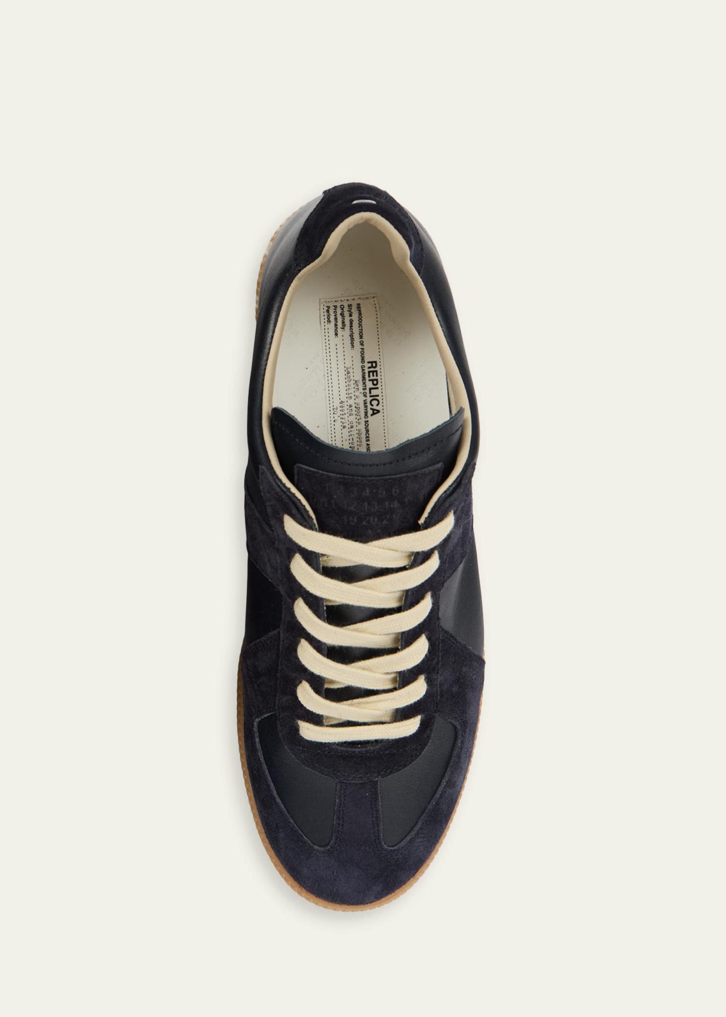 Maison Margiela Men's Replica Leather Low-Top Sneakers - Bergdorf