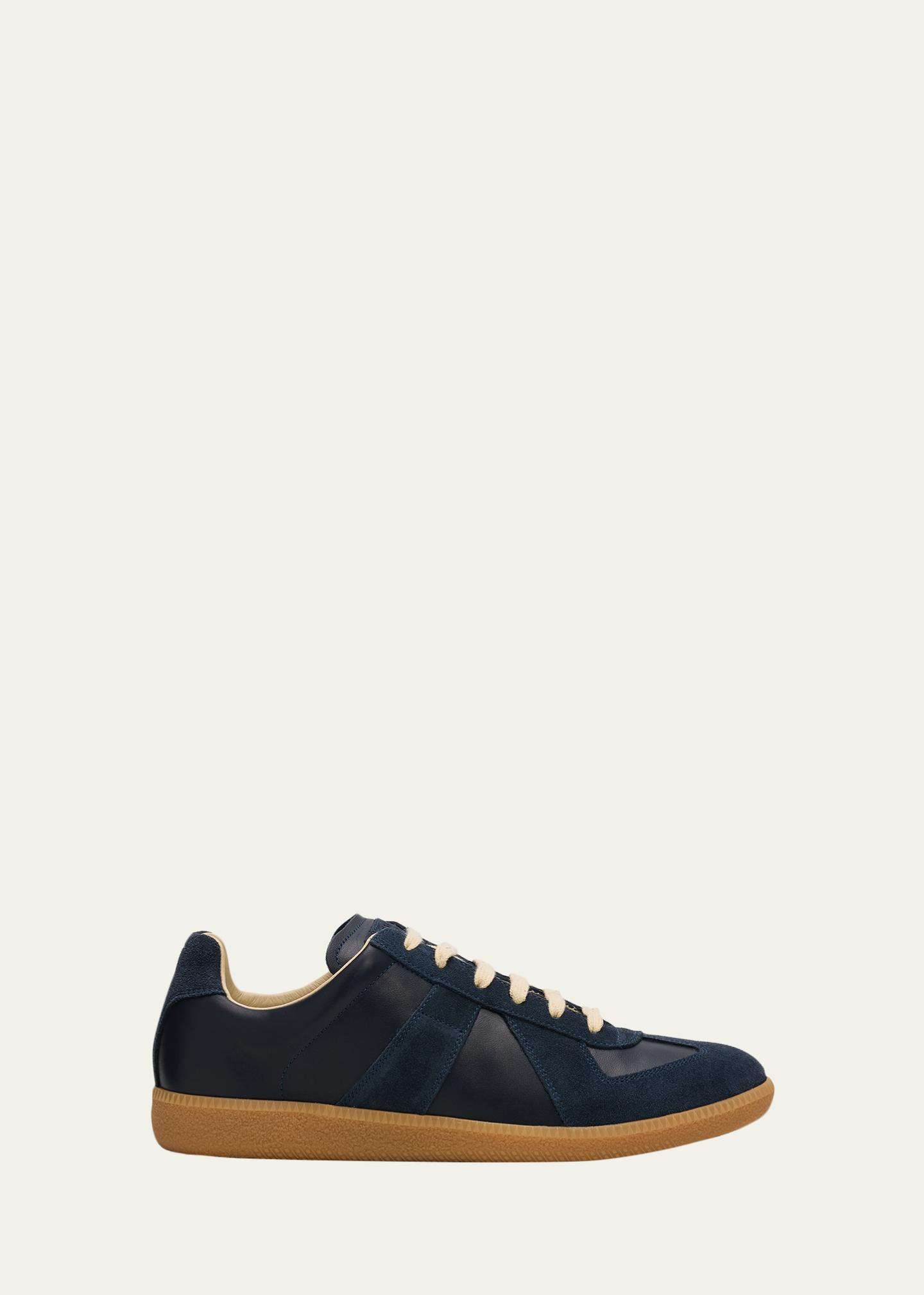 Maison Margiela Men's Replica Leather Low-Top Sneakers - Bergdorf