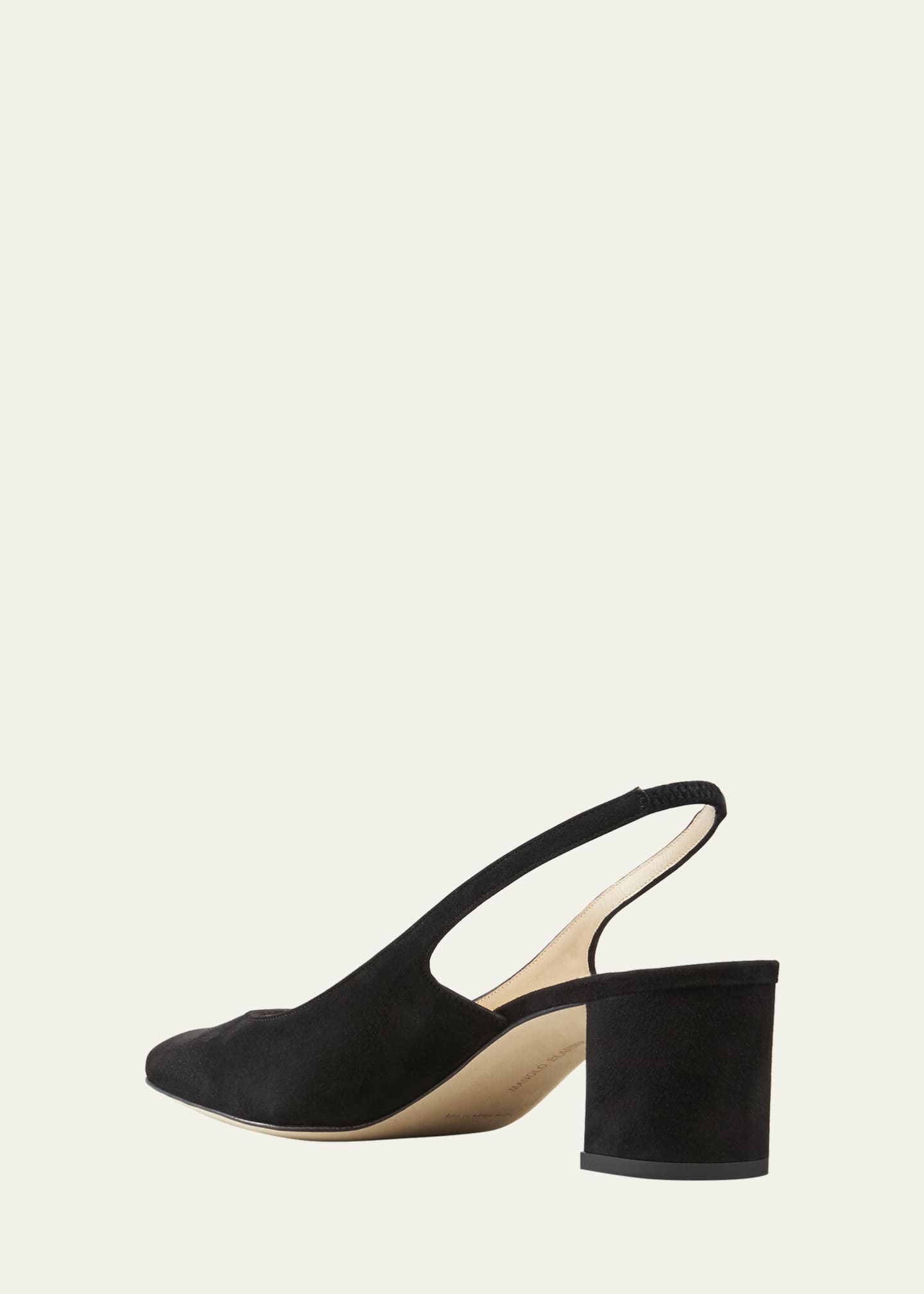 Manolo Blahnik 50mm Allurasa Suede Slingback Pump