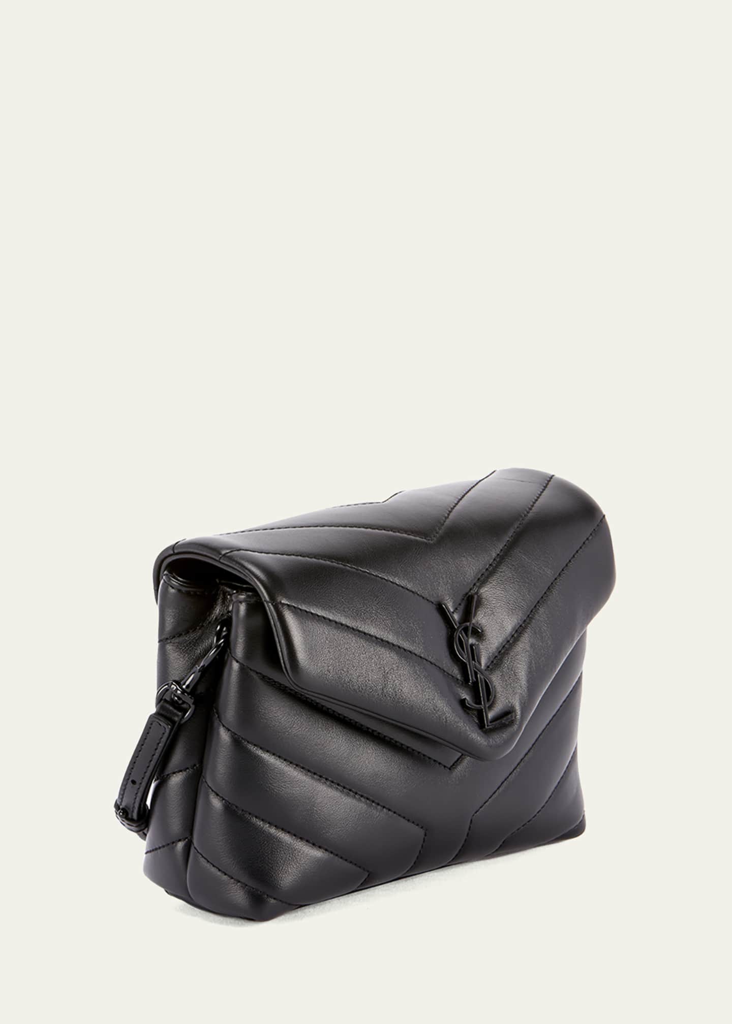 Saint Laurent Lou Belt Bag Quilted Black Hardware Black in Calfskin with  Black - US