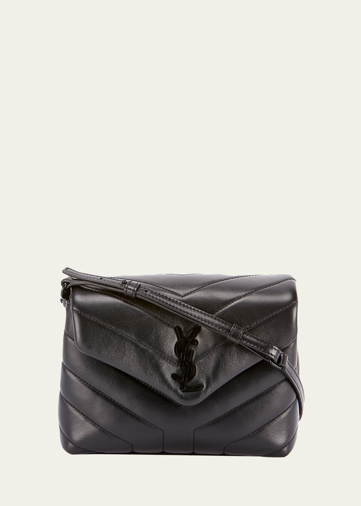 Saint Laurent Loulou Toy YSL Quilted Calfskin Flap Shoulder Bag