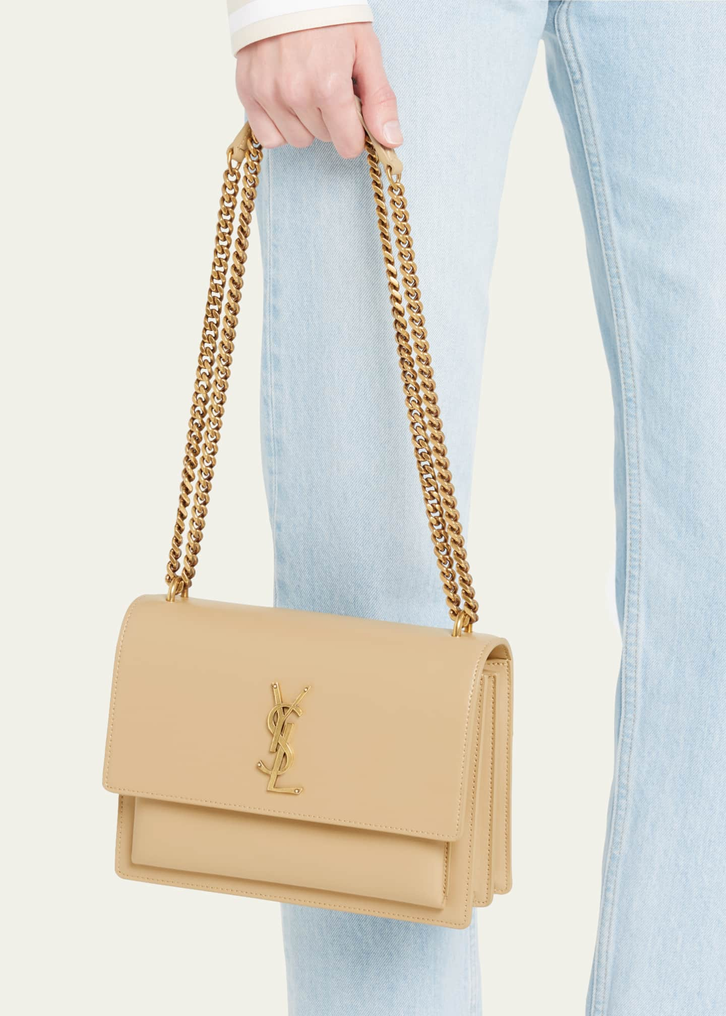 Saint Laurent Sunset Medium Monogram YSL Chain Crossbody Bag