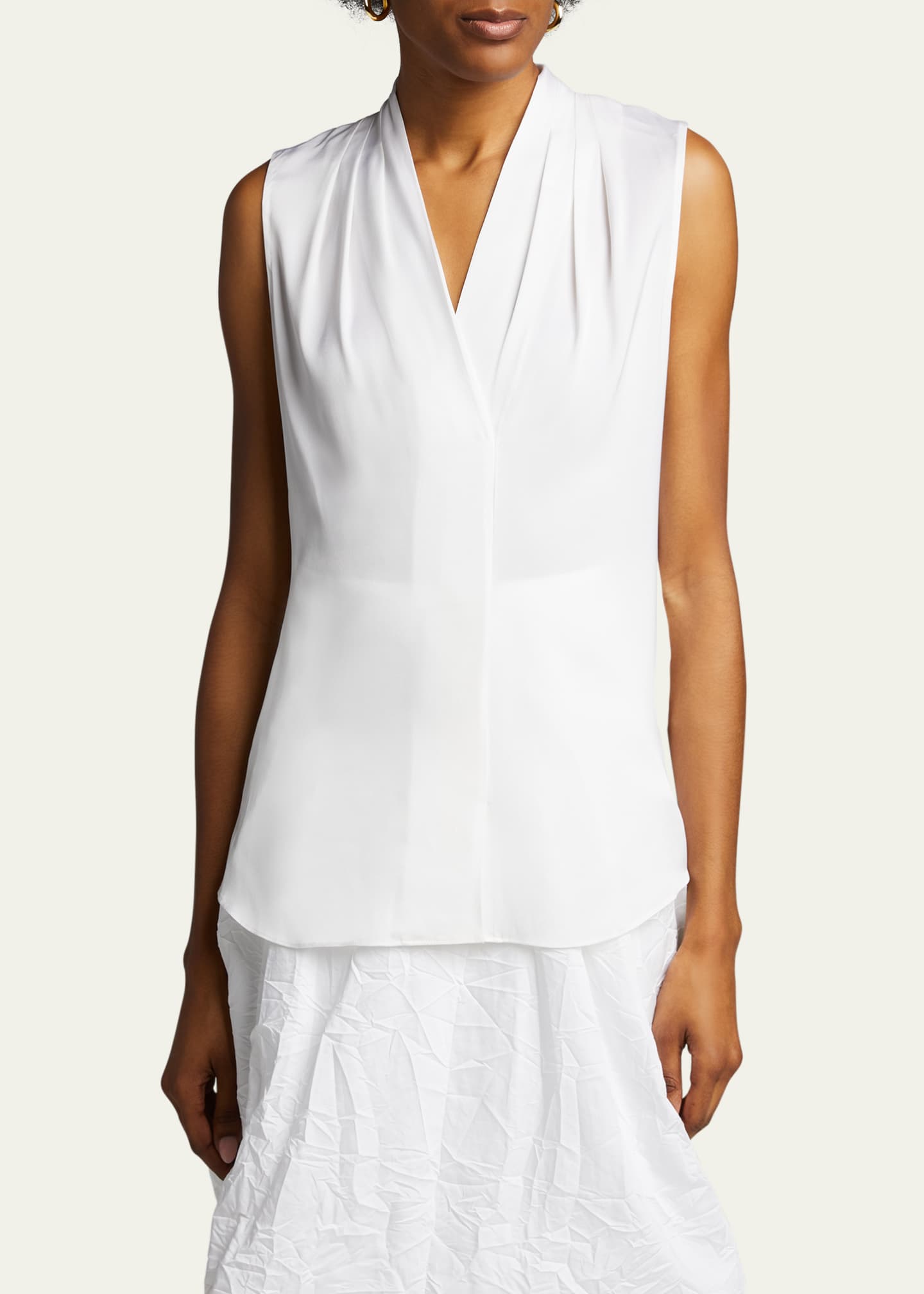 Kobi Halperin Mila Silk-Stretch Sleeveless Top Image 4 of 5