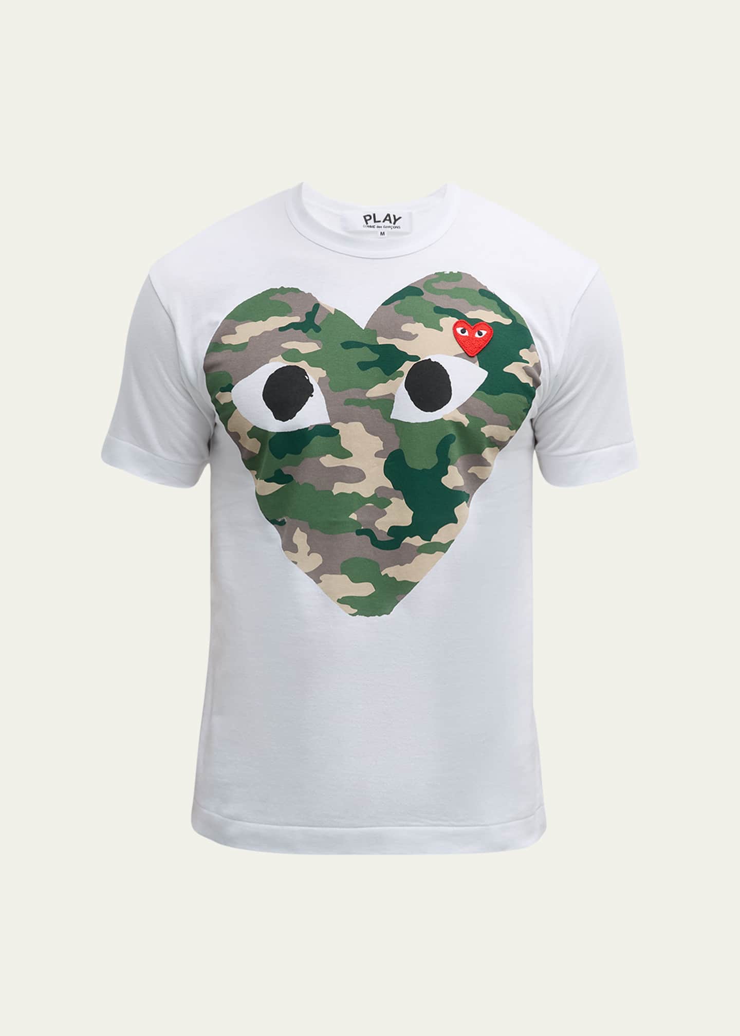 Comme des Garcons Men's Camo Heart Short-Sleeve T-Shirt Image 1 of 5