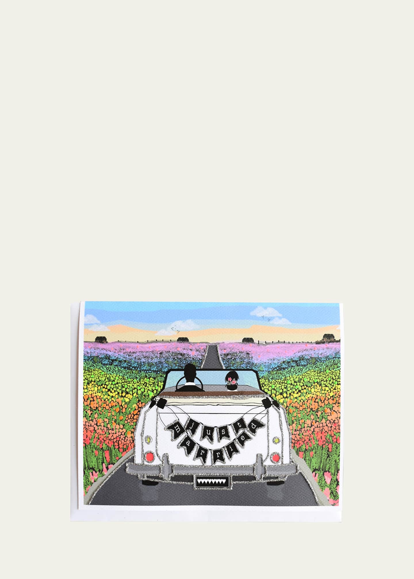 Verrier Just Married Greeting Card