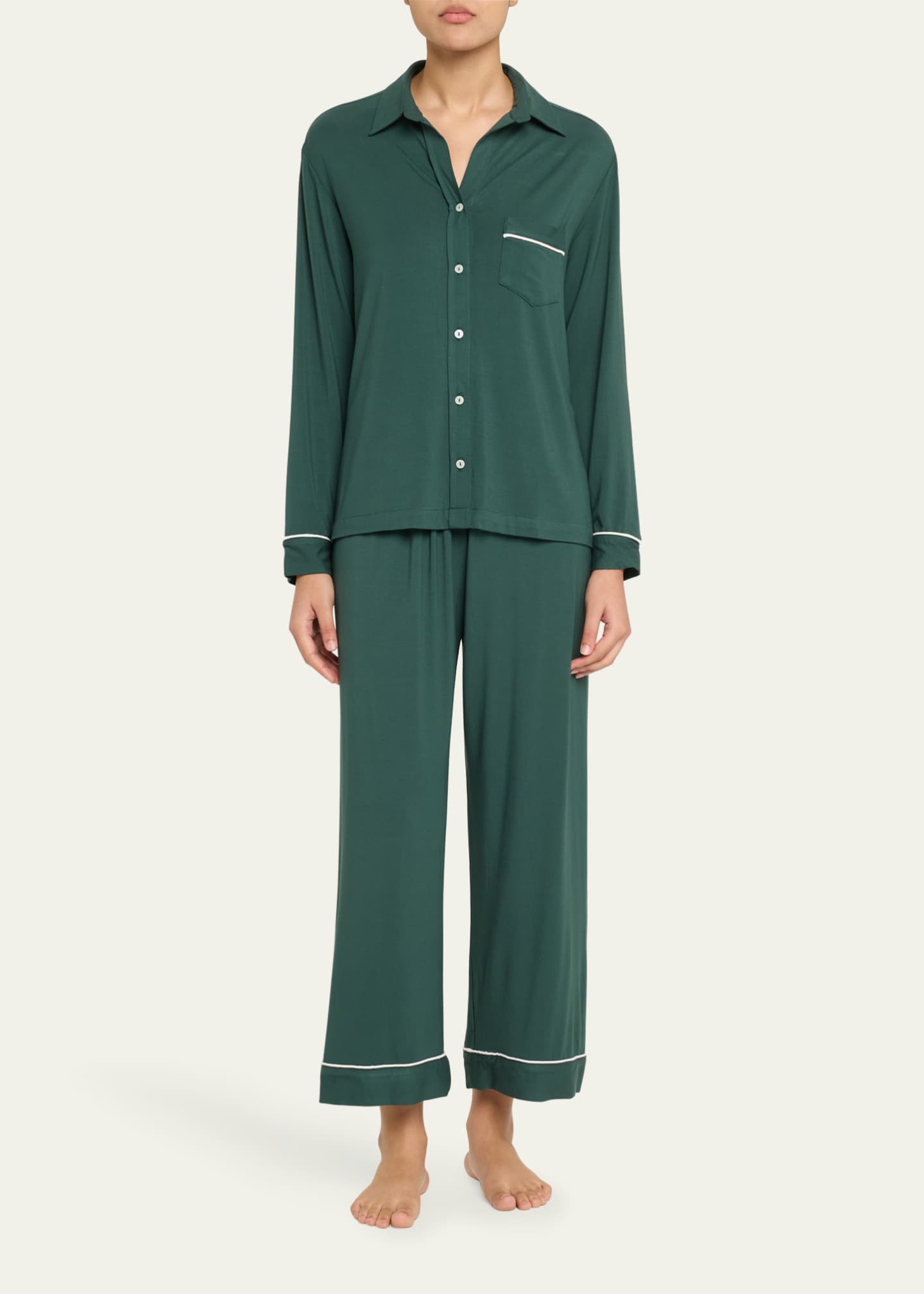 Pour Les Femmes Bamboo-Knit Pajama Set Image 2 of 5