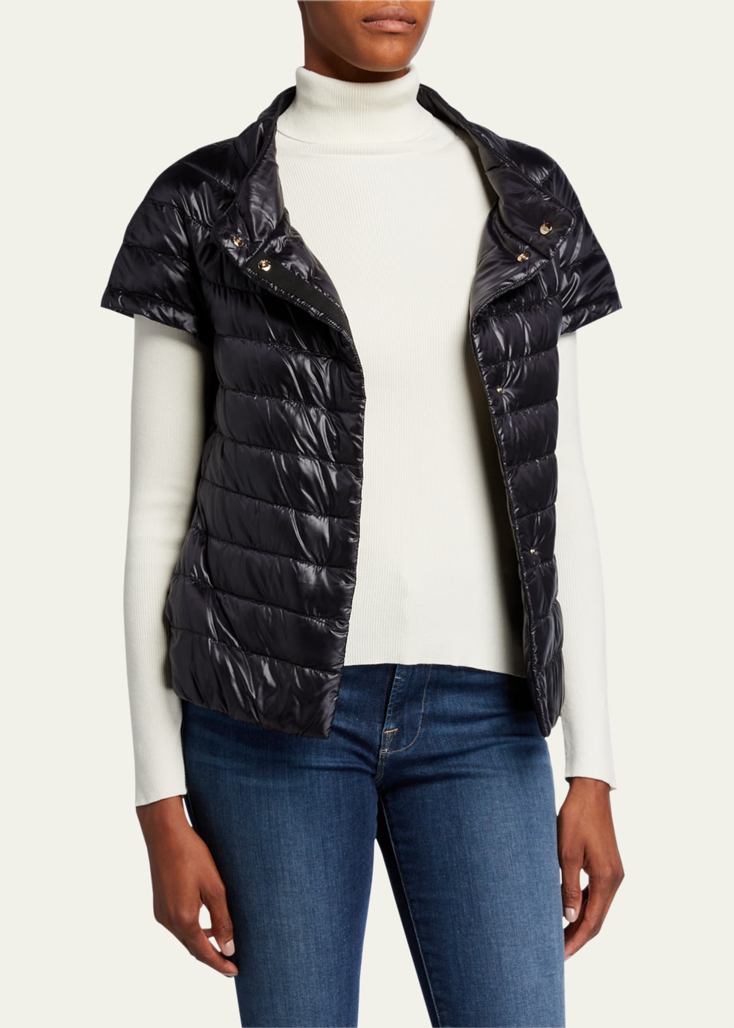 Herno short-sleeve down jacket - Black
