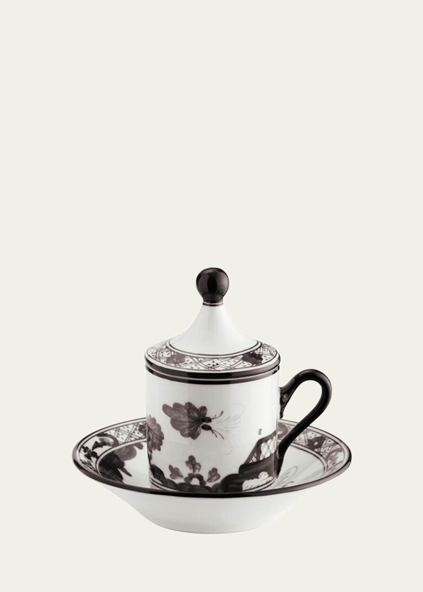 GINORI 1735 Oriente Italiano Empire-Style Coffee Cups & Saucers