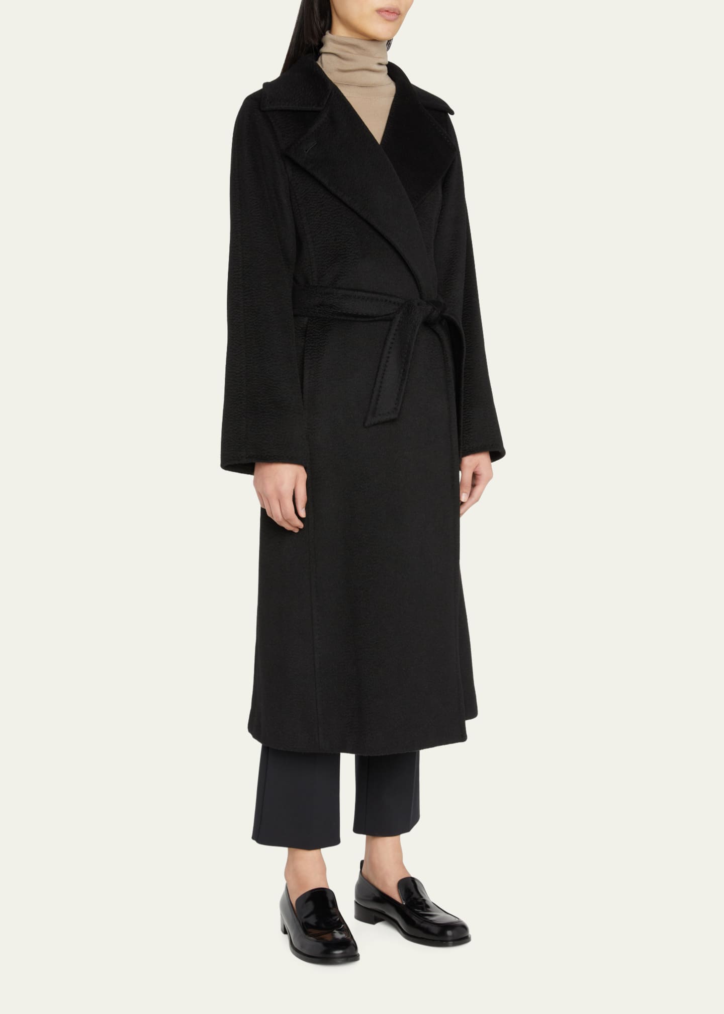 Black camel hair coat clearance