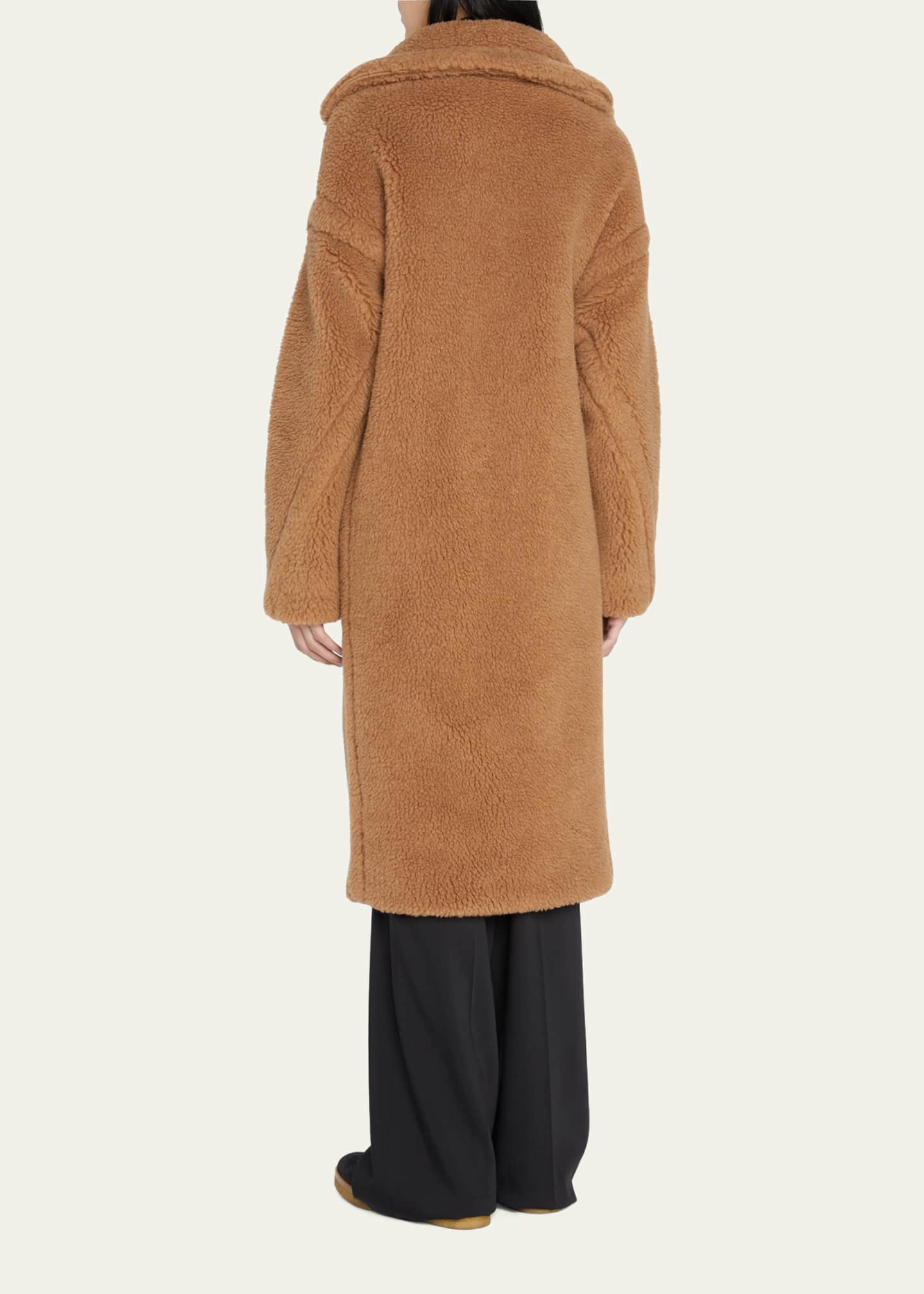 Max Mara Double-Breasted Camel Hair Blend Teddy Coat Image 3 of 5