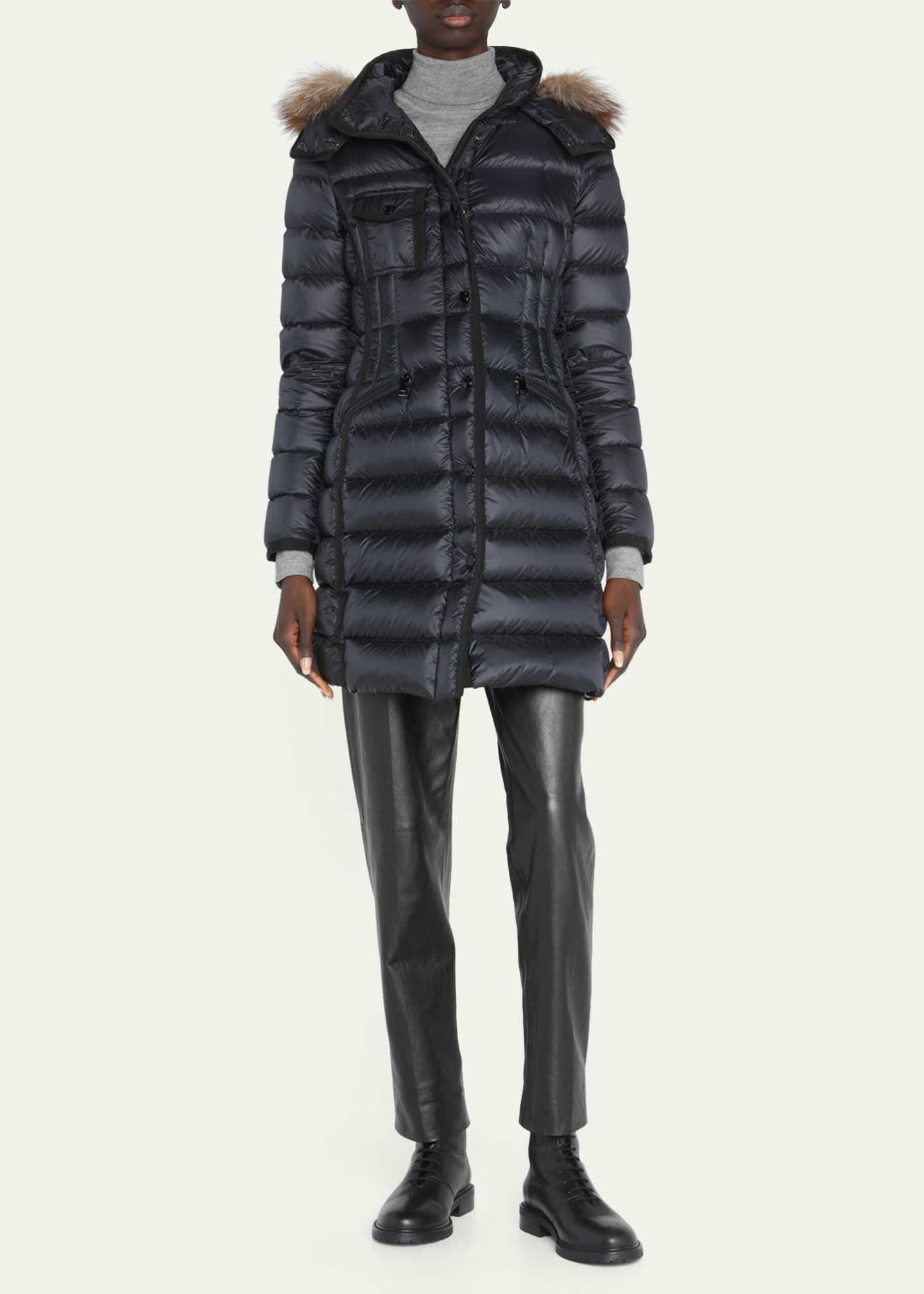 moncler bubble coat with fur