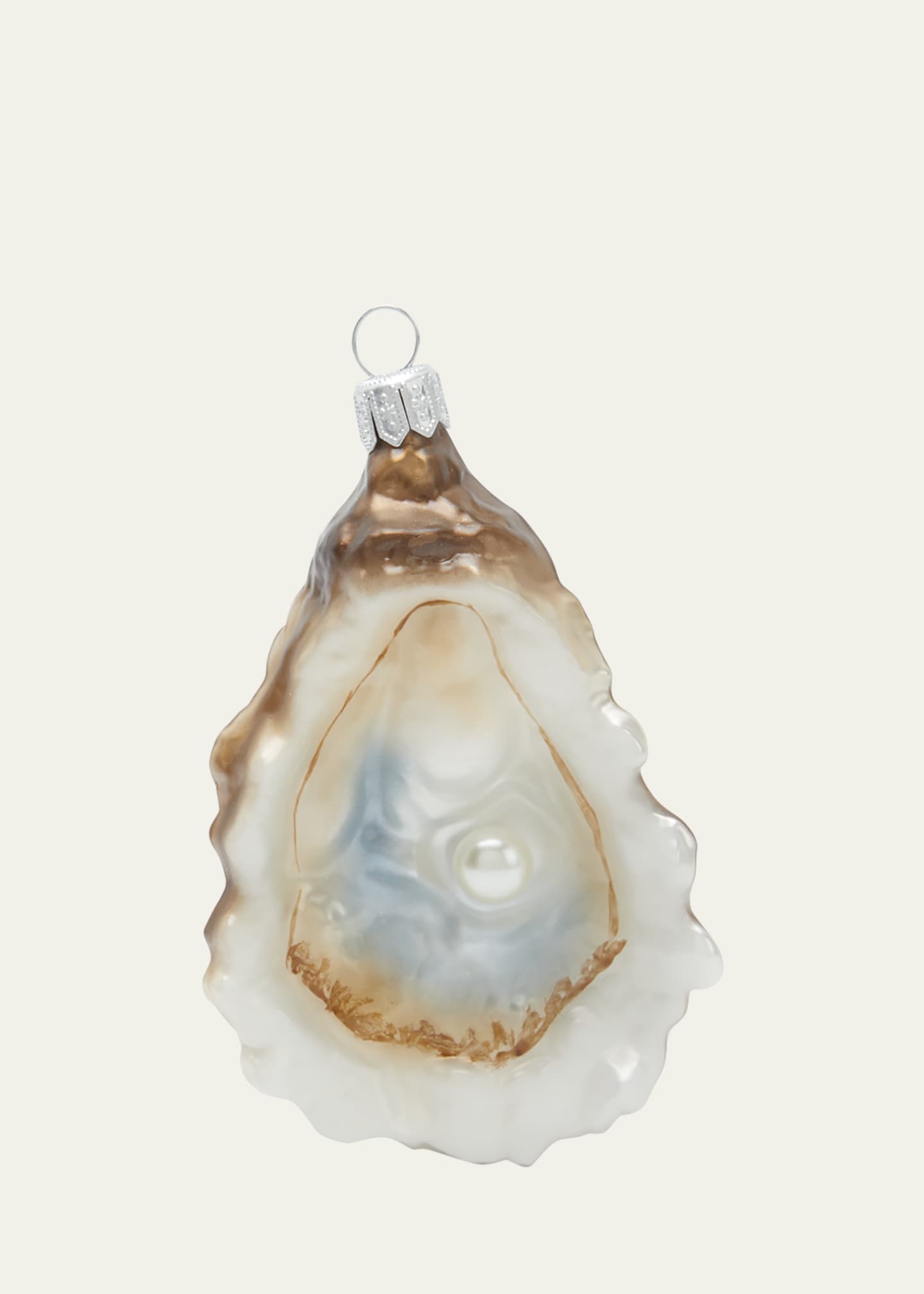 Bergdorf Goodman Oyster with Pearl Christmas Ornament