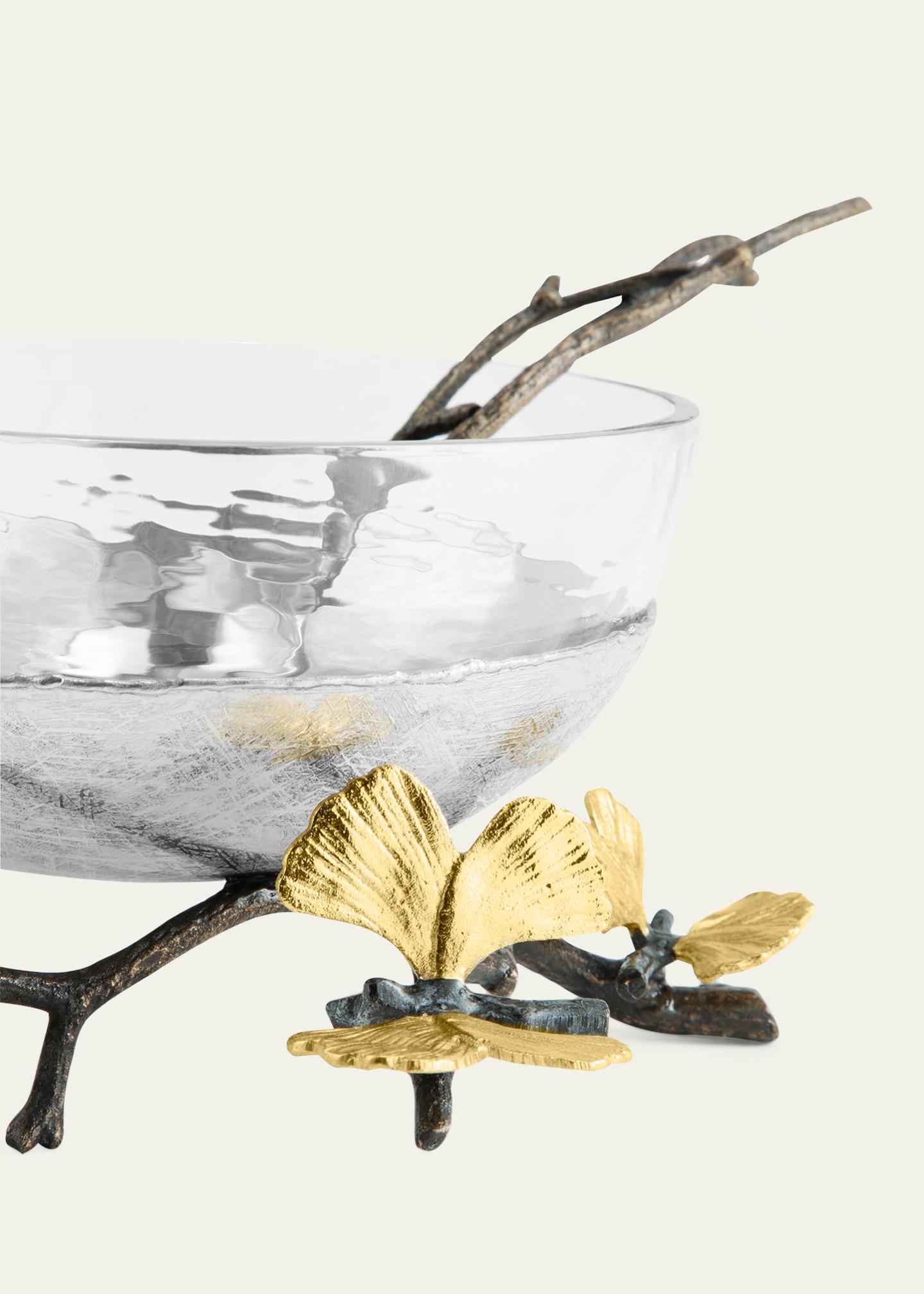 Michael Aram Butterfly Ginkgo Glass Nut Dish with Spoon - Bergdorf Goodman