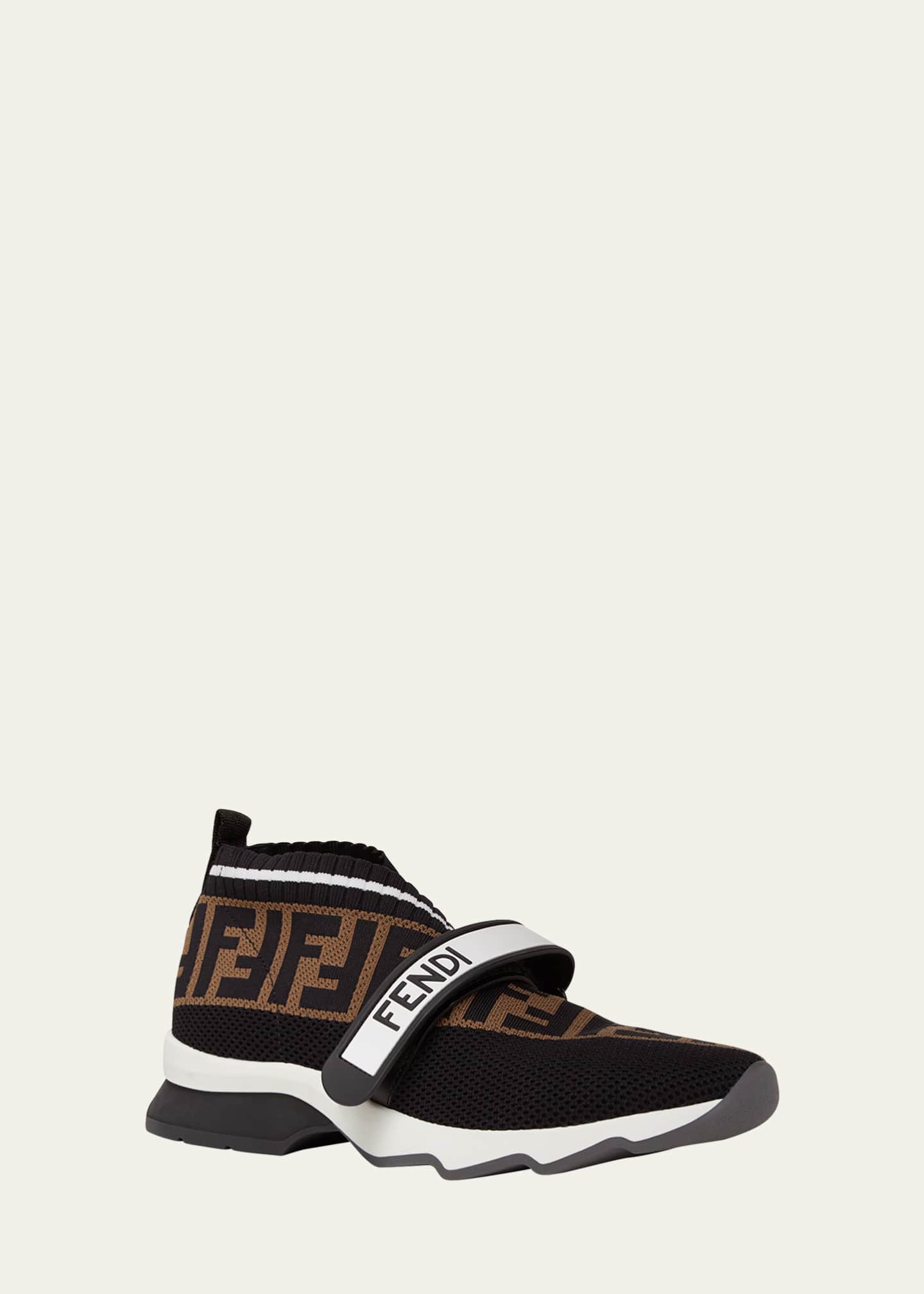 Fendi Rockoko FF Knit Sneakers - Bergdorf Goodman