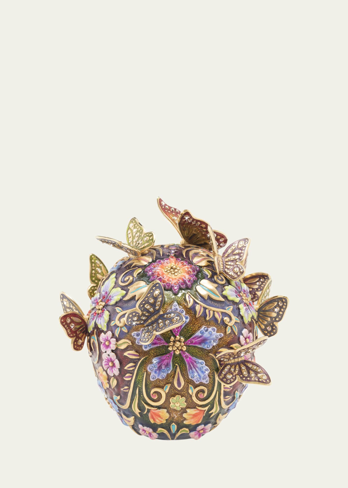 Jay Strongwater Skull with Butterflies Figurine Image 4 of 4
