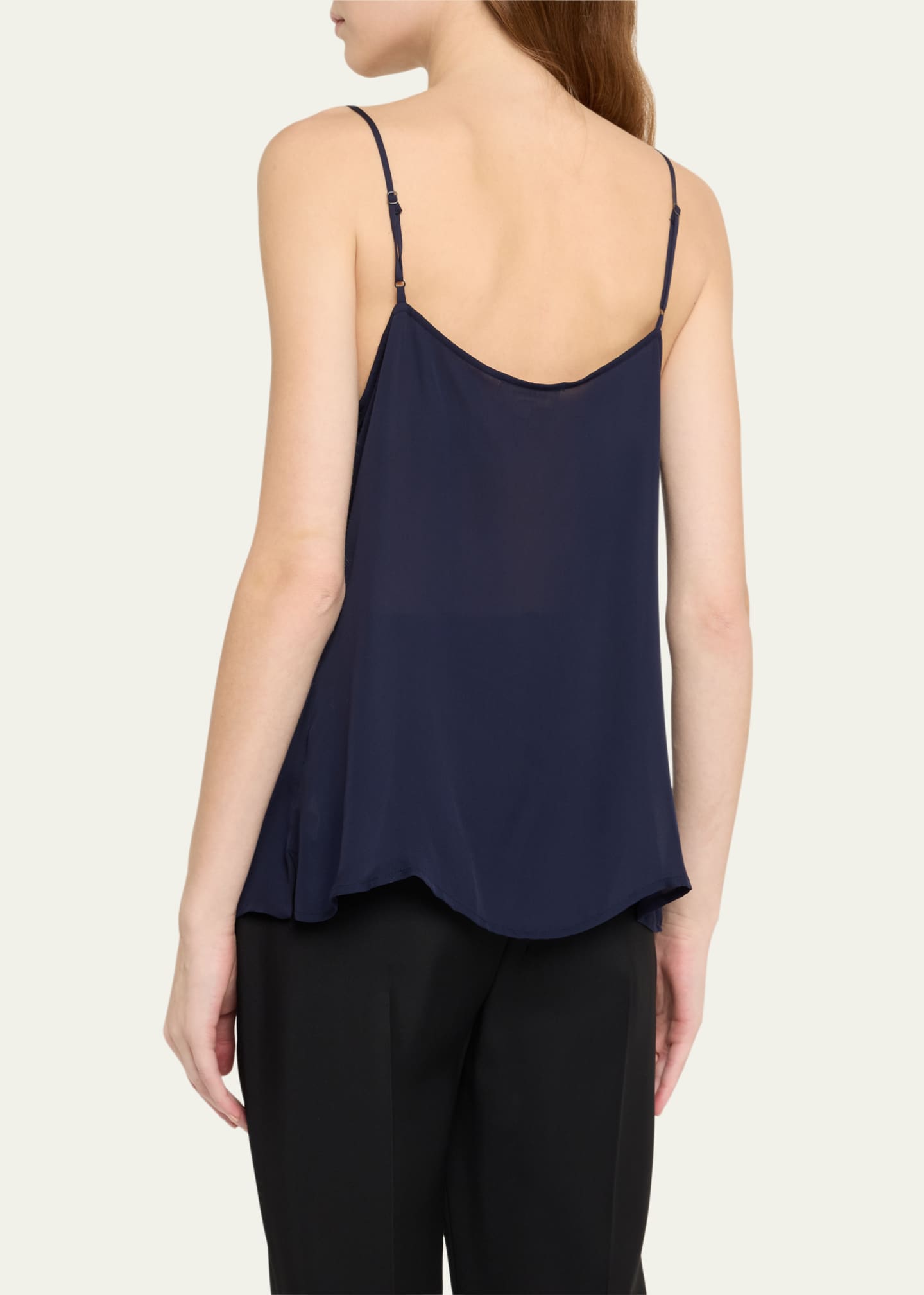 L'Agence Gabriella Silk V-Neck Tank Image 3 of 5