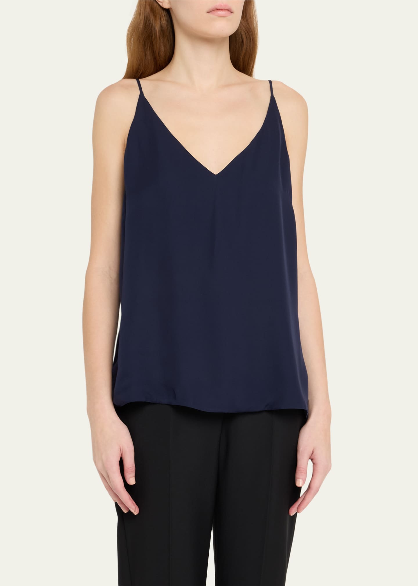 L'Agence Gabriella Silk V-Neck Tank Image 4 of 5