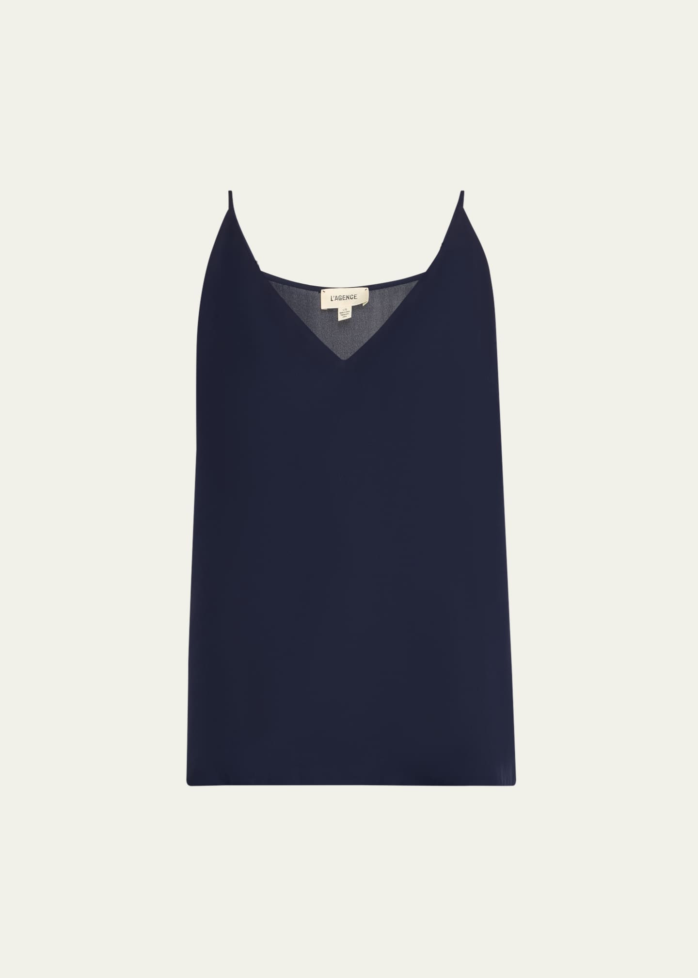 L'Agence Gabriella Silk V-Neck Tank Image 1 of 5