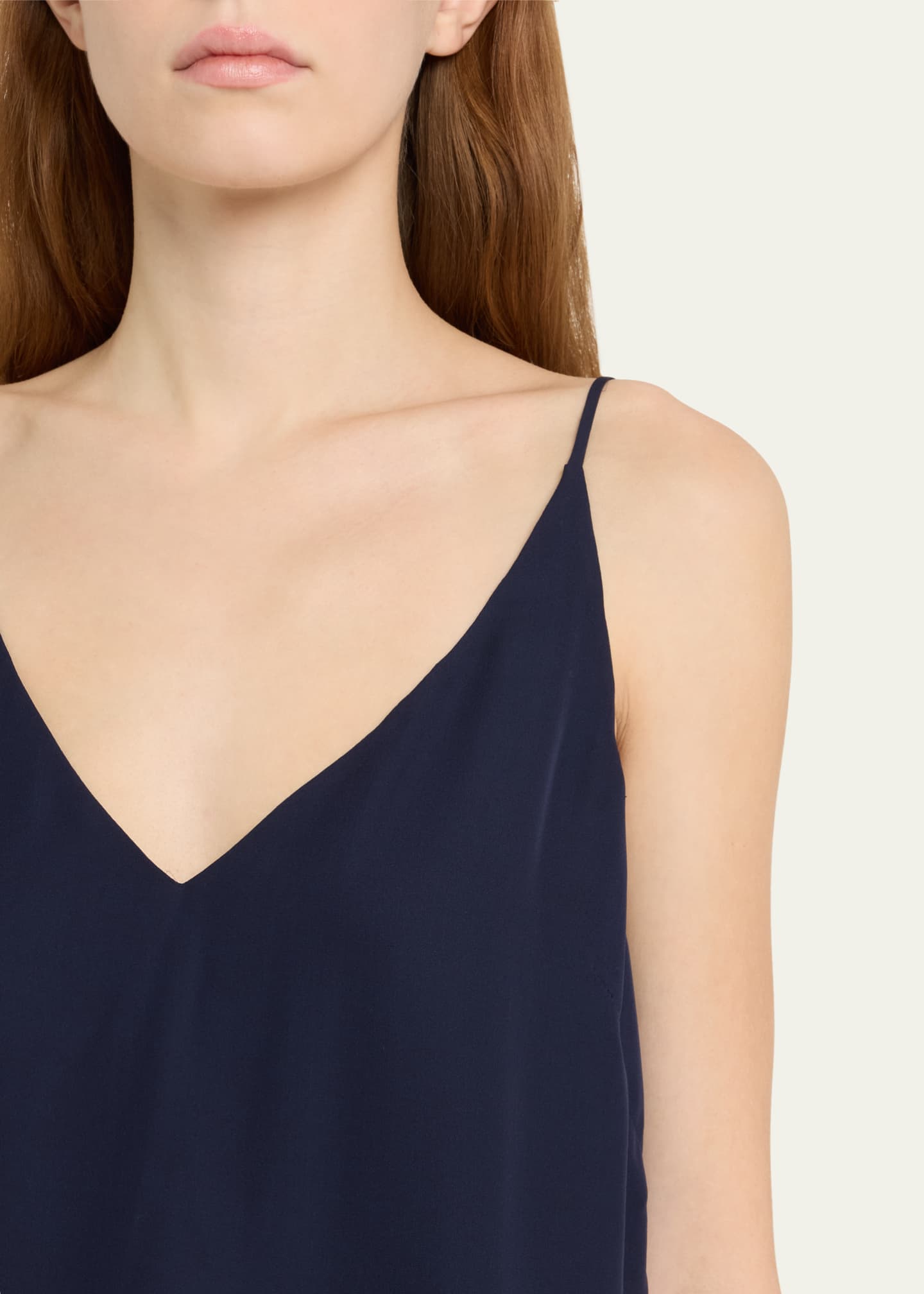 L'Agence Gabriella Silk V-Neck Tank Image 5 of 5