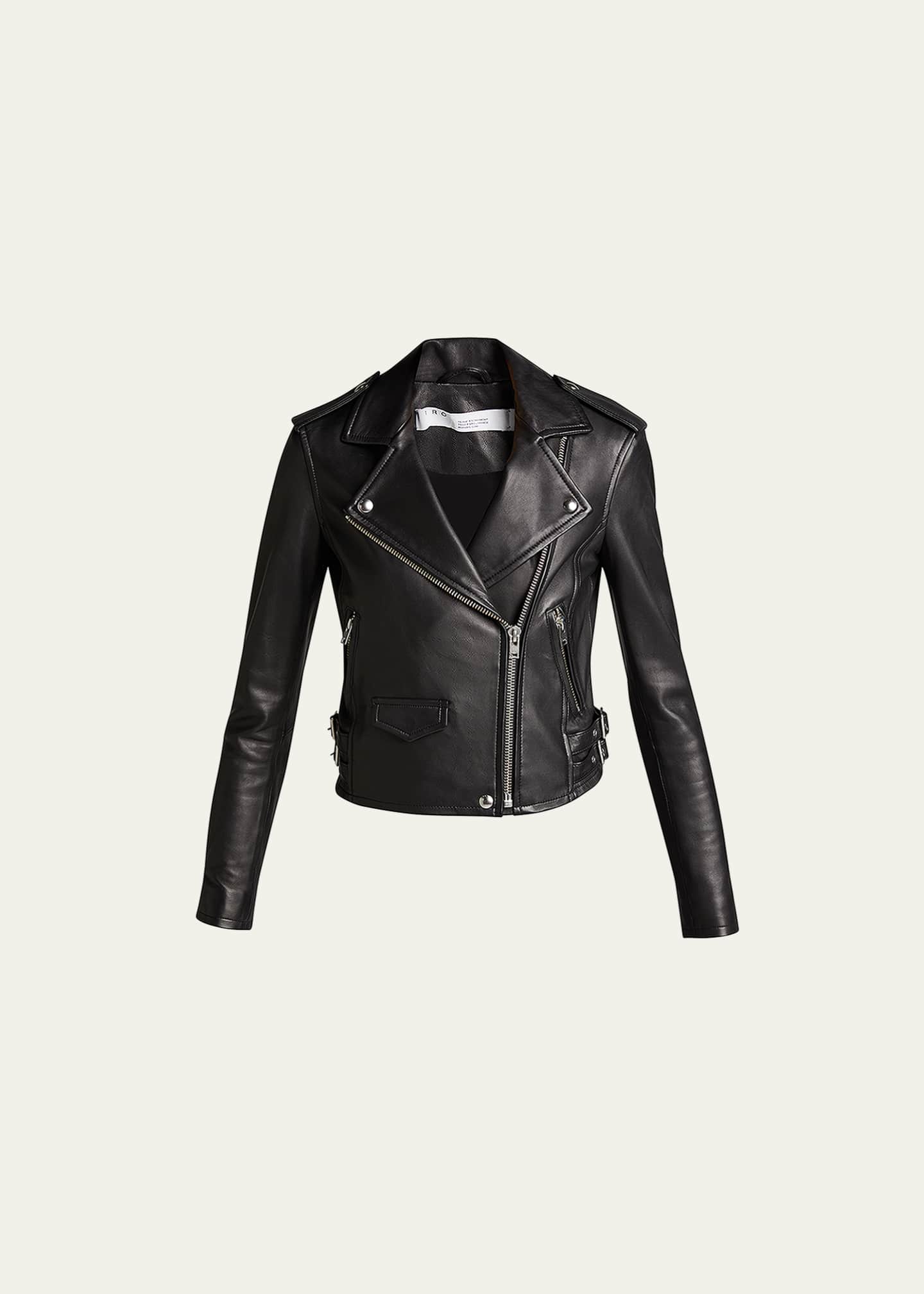 Iro Ashville Cropped Leather Jacket Image 1 of 3