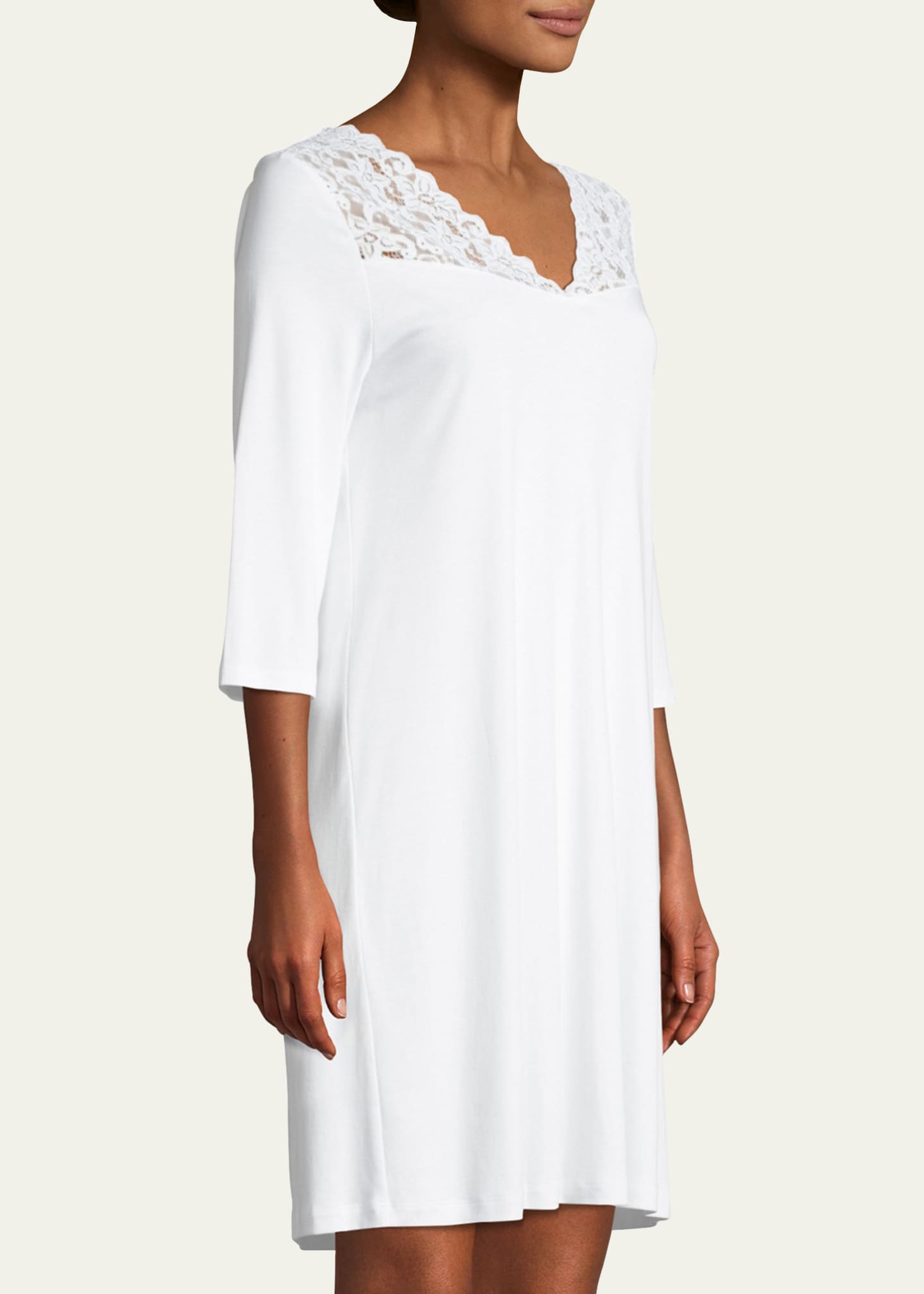 Hanro Moments 3 4 Sleeve Nightgown