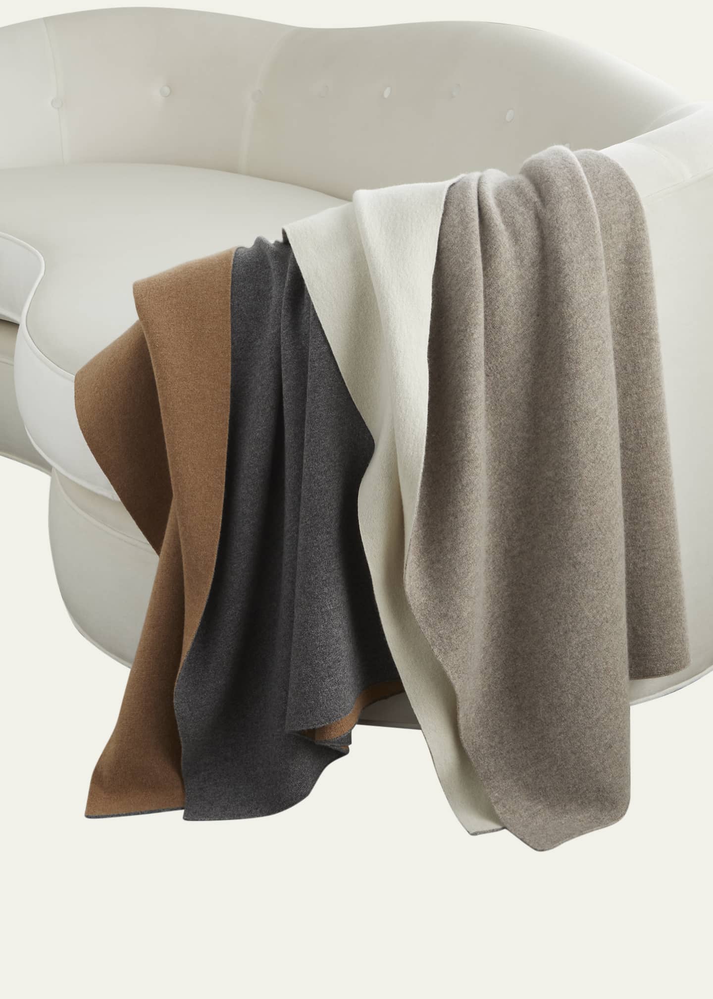 Sofia Cashmere Double-Face Cashmere Throw