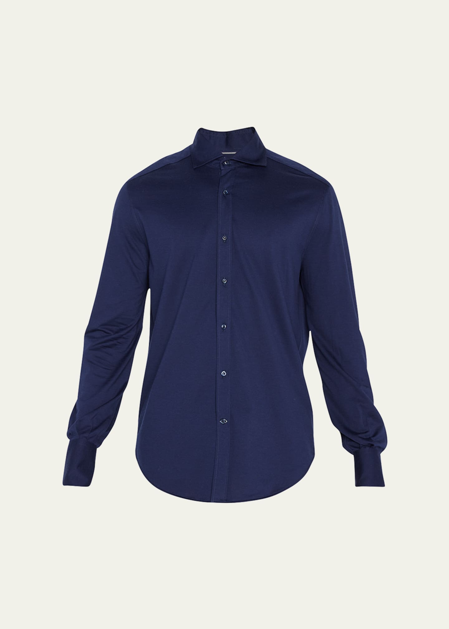 Brunello Cucinelli Men's Jersey Knit Sport Shirt Image 1 of 5